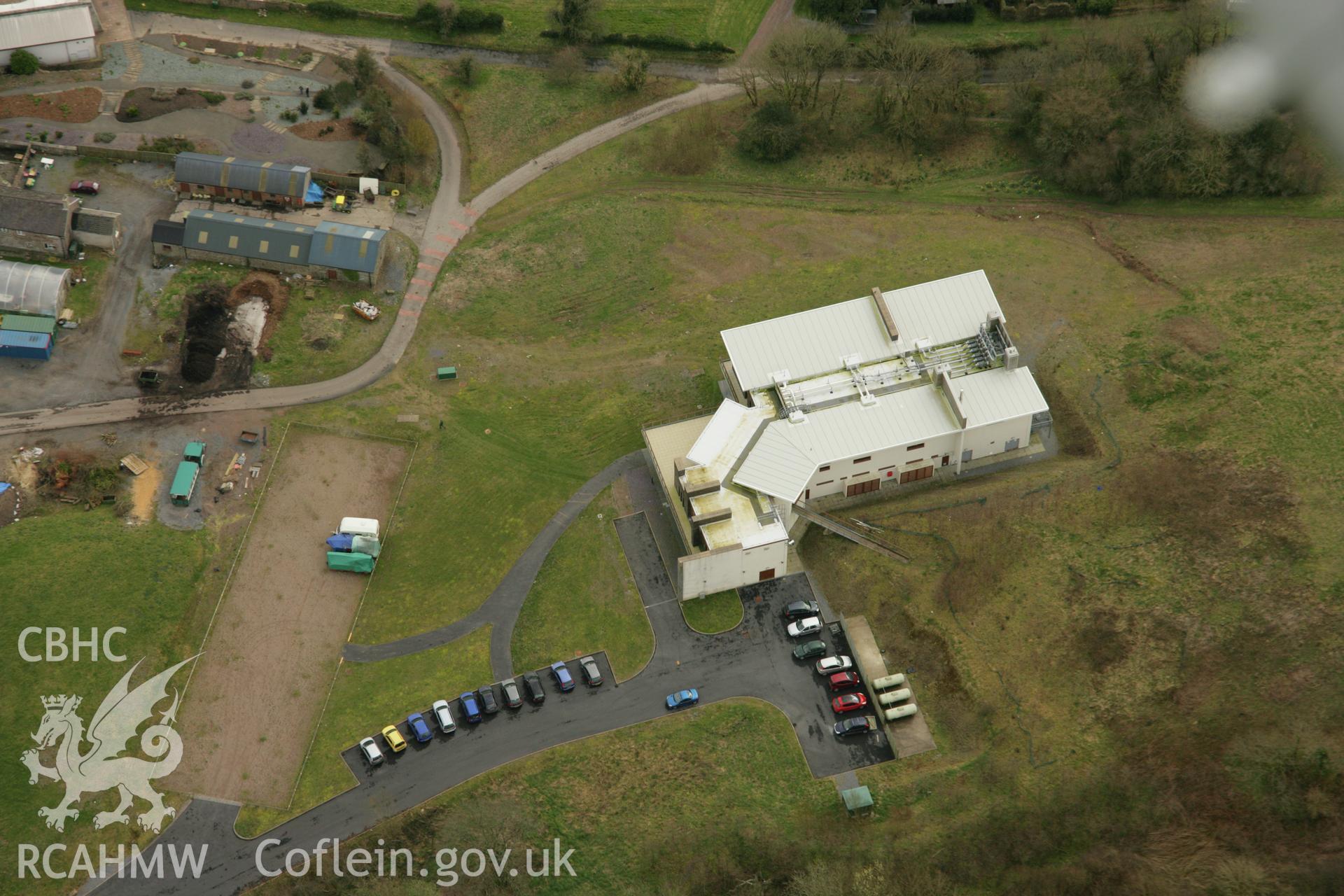 RCAHMW colour oblique aerial photograph of Middleton Hall Park, now the National Botanic Garden of Wales. Taken on 16 March 2007 by Toby Driver