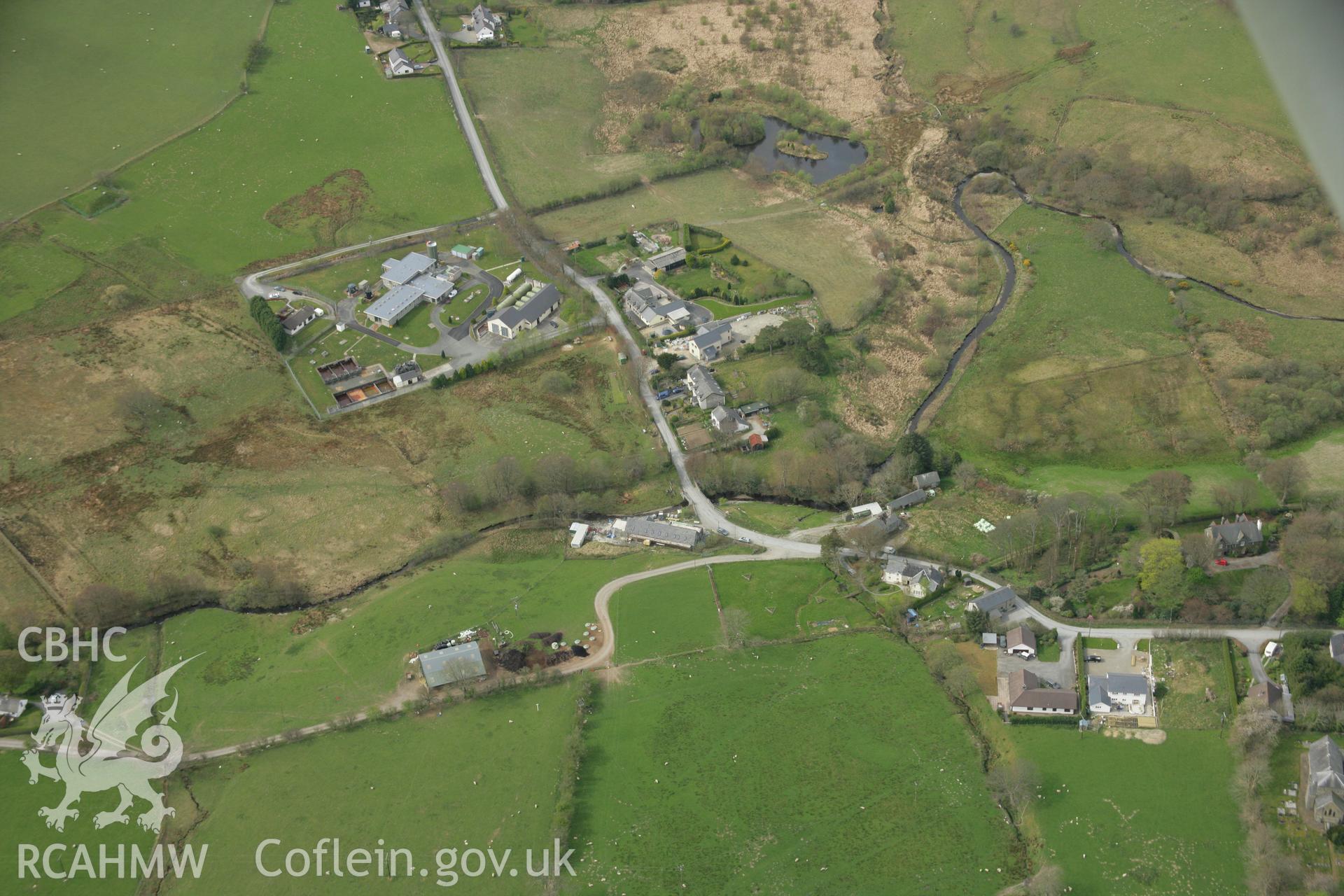 RCAHMW colour oblique aerial photograph of Bontgoch. Taken on 17 April 2007 by Toby Driver