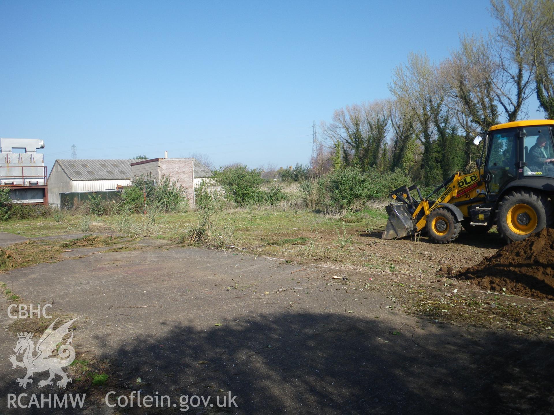 Digital photo showing Sudbrook Paper Mill site taken by Cotswold Archaeology, 2012.