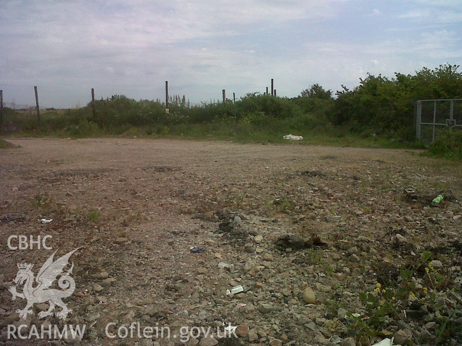 Digital photo taken during archaeological evaluation at Composting Facility, Lamby Way, Rumney carried out by Cotswold Archaeology, June 2012.