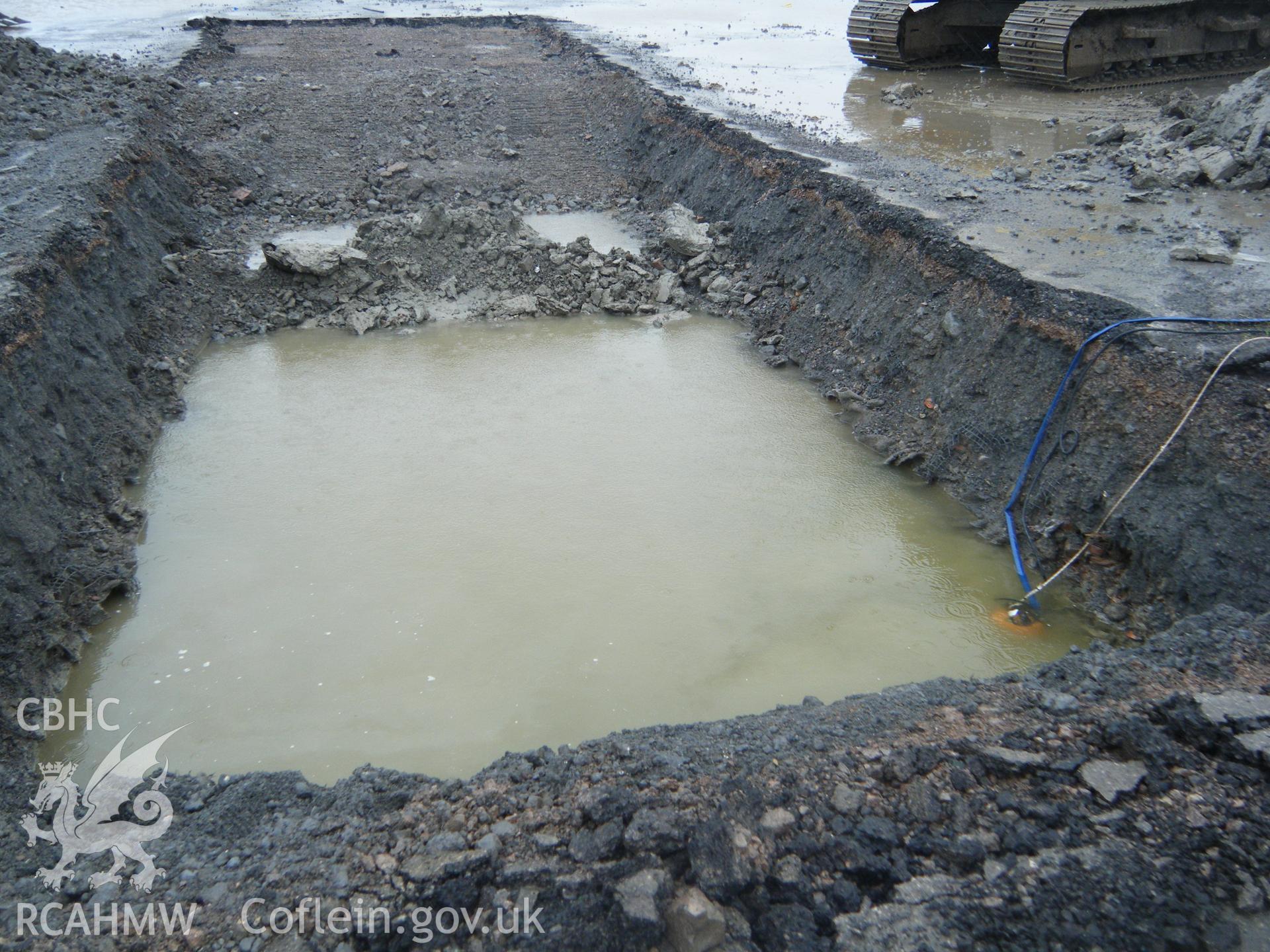 Digital photo taken during archaeological evaluation at Composting Facility, Lamby Way, Rumney carried out by Cotswold Archaeology, June 2012.