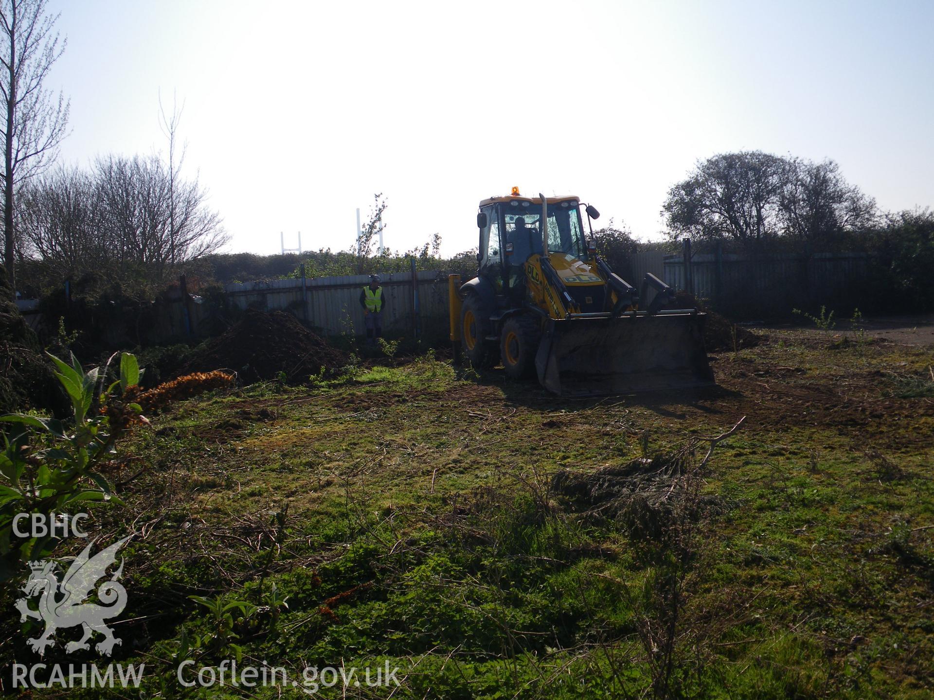 Digital photo showing Sudbrook Paper Mill site taken by Cotswold Archaeology, 2012.