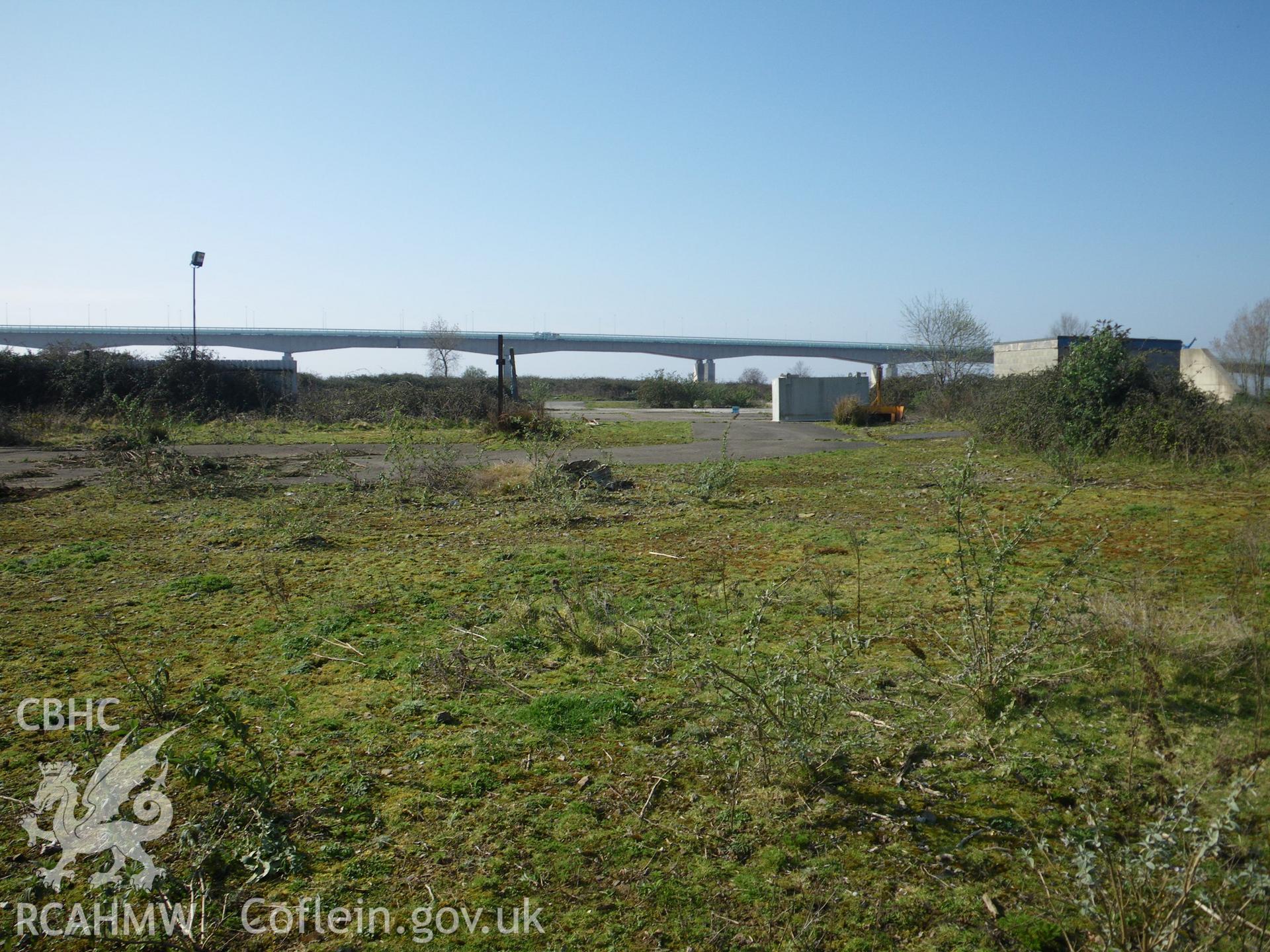 Digital photo showing Sudbrook Paper Mill site taken by Cotswold Archaeology, 2012.