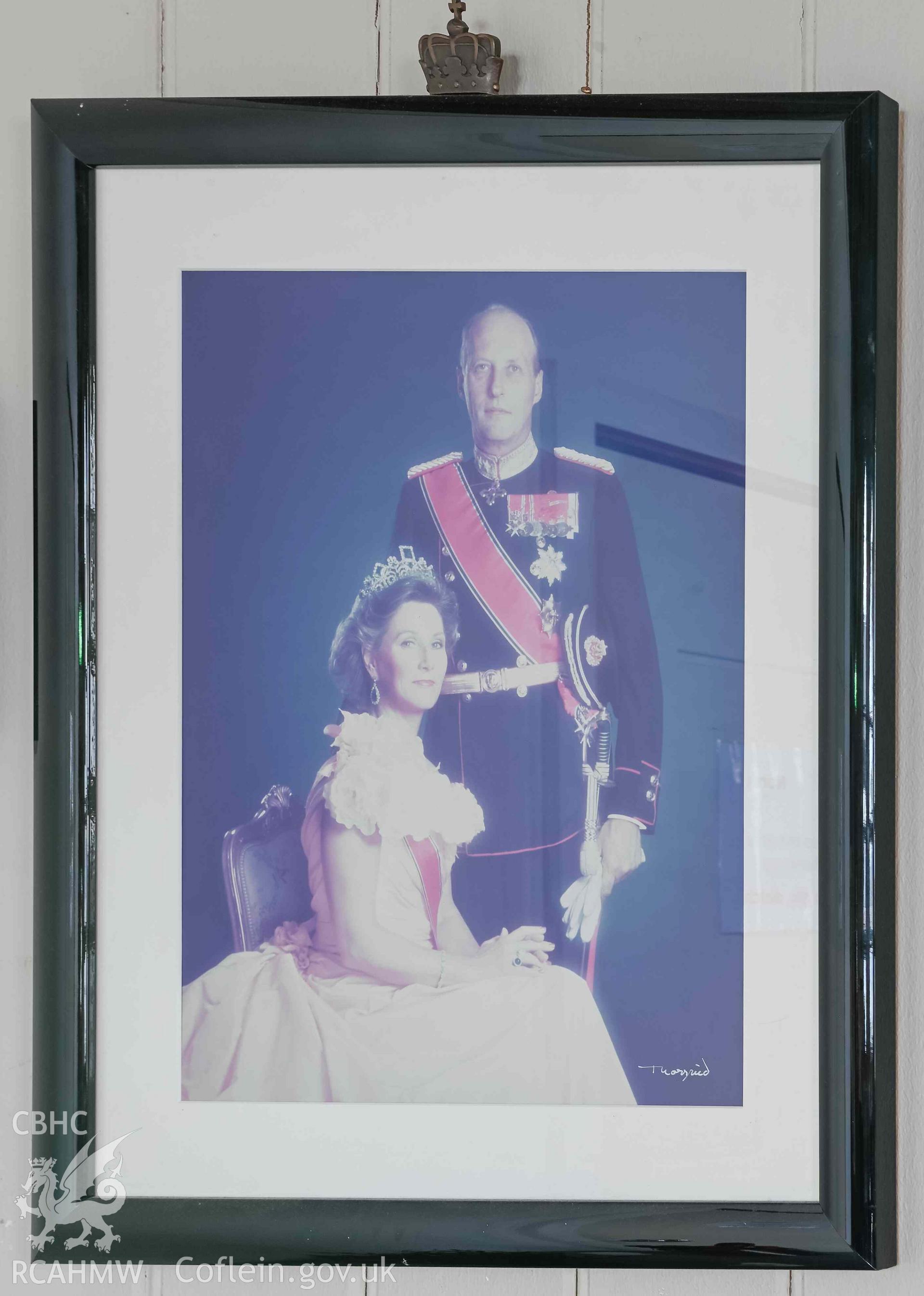 Norwegian Church - Portrait of Princess Martha Louise of Norway and her husband, taken from South-West
