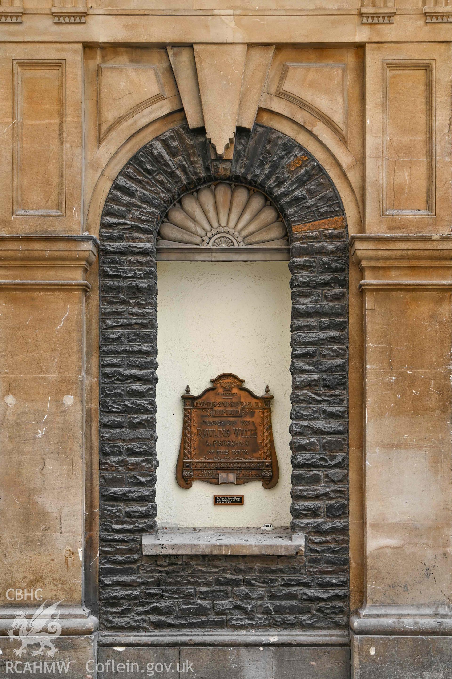 Bethany English Baptist Chapel - Detailed view of the plaque in a faux window cove on the front of the chapel, taken from South-West
