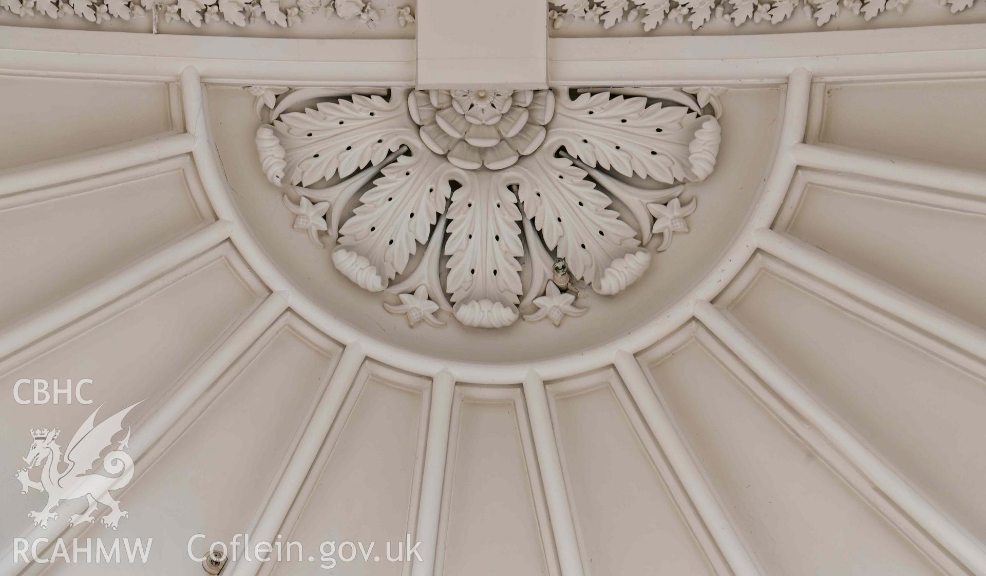 Bethany English Baptist Chapel - Detailed view of  plasterwork on the apsidal ceiling