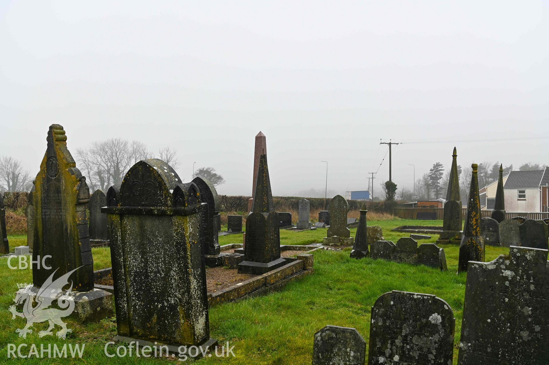 Bethlehem Welsh Independent Chapel - View of the cemetery, taken from North-East