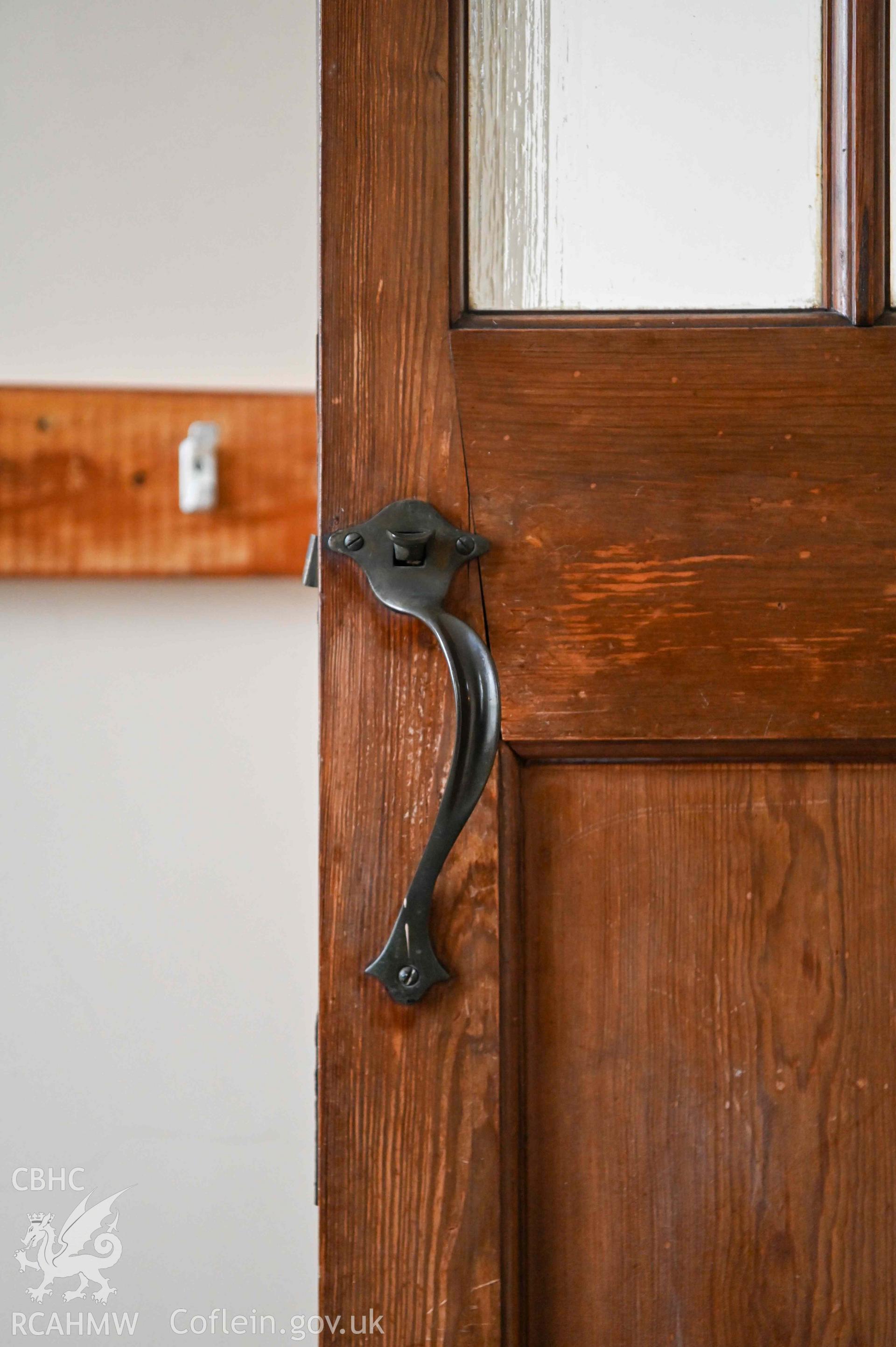 Bethlehem Welsh Independent Chapel - Detailed view of the doors handle, taken from South