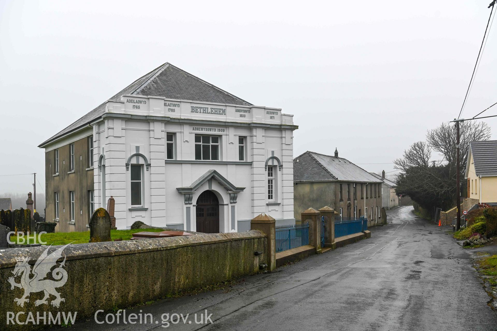 Bethlehem Welsh Independent Chapel - View of the chapel and chapel house, taken from South-East