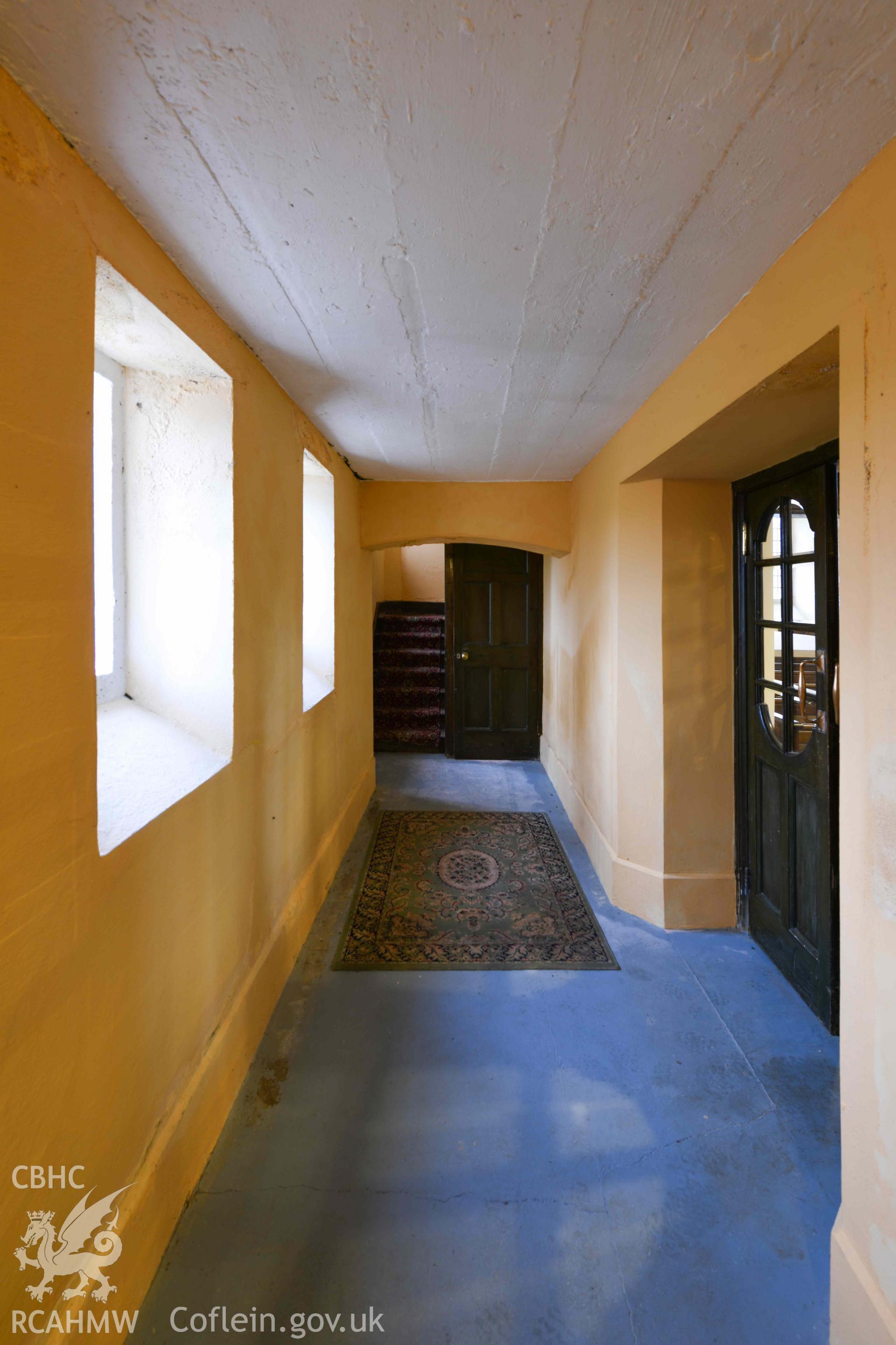 Tre-Wen Welsh Independent Chapel - Interior: Chapel, view of the chapels entrance hallway, taken from East