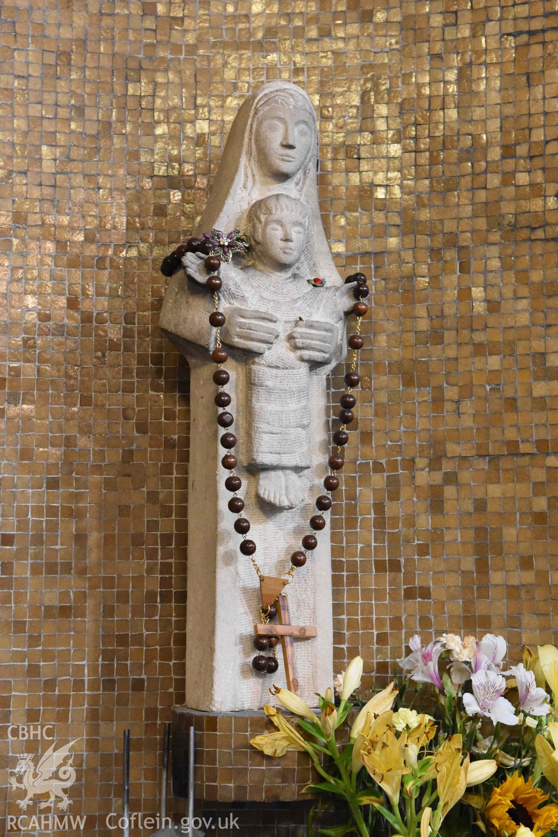 Catholic Church of The Most Holy Redeemer, interior detail statue Mary and child