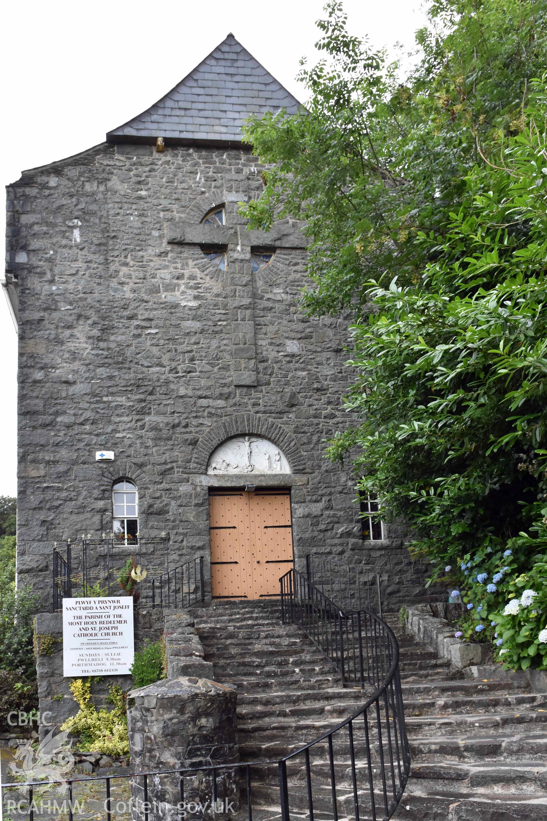 Catholic Church of The Most Holy Redeemer, exterior façade from north