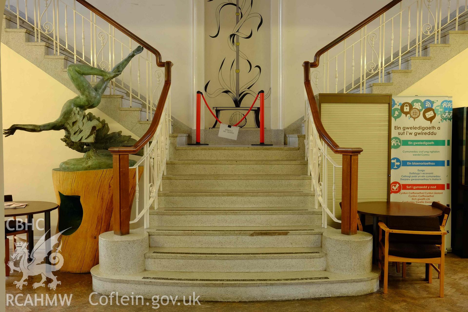 door to council chamber (1959) looking N