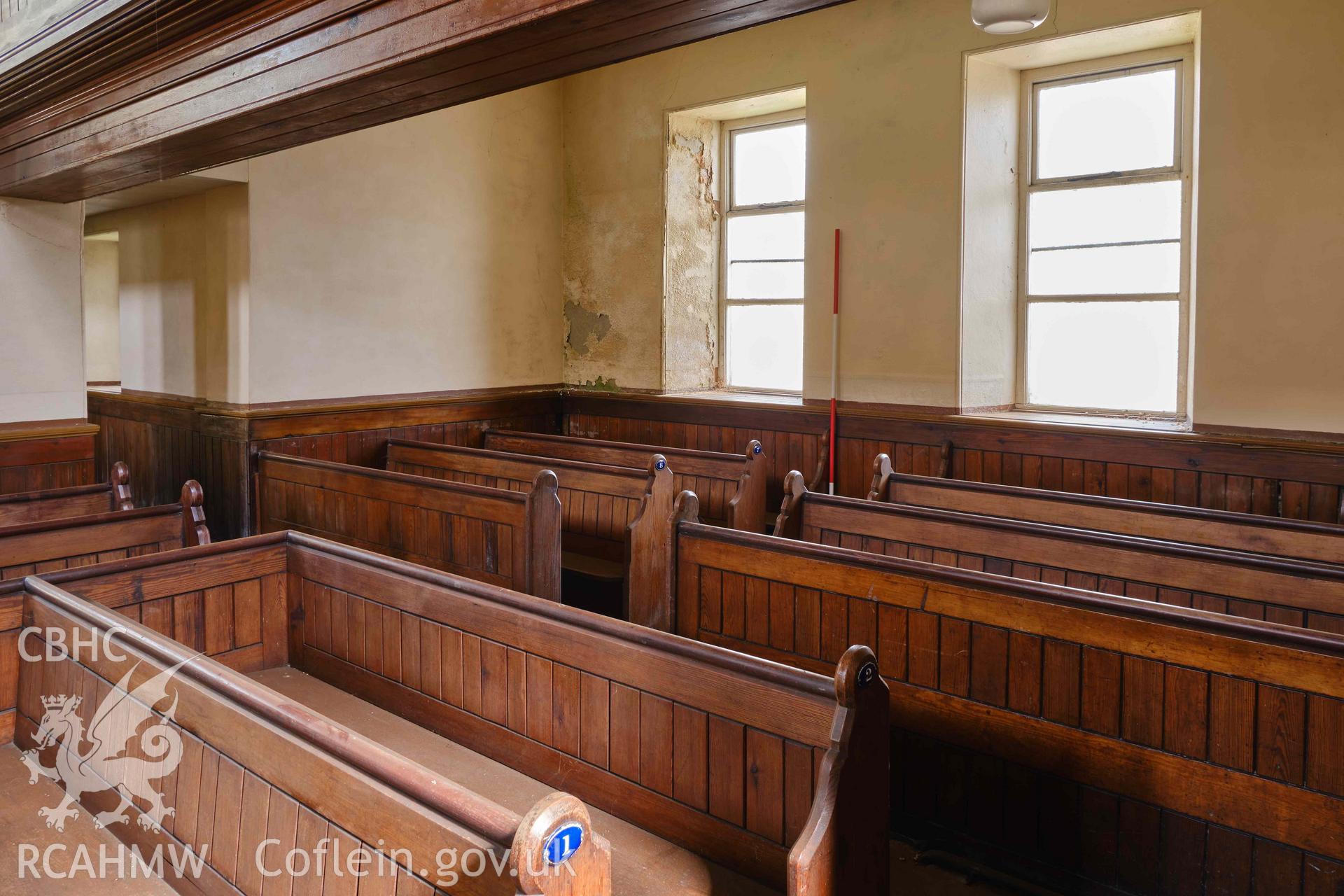 pews in NE transept looking N