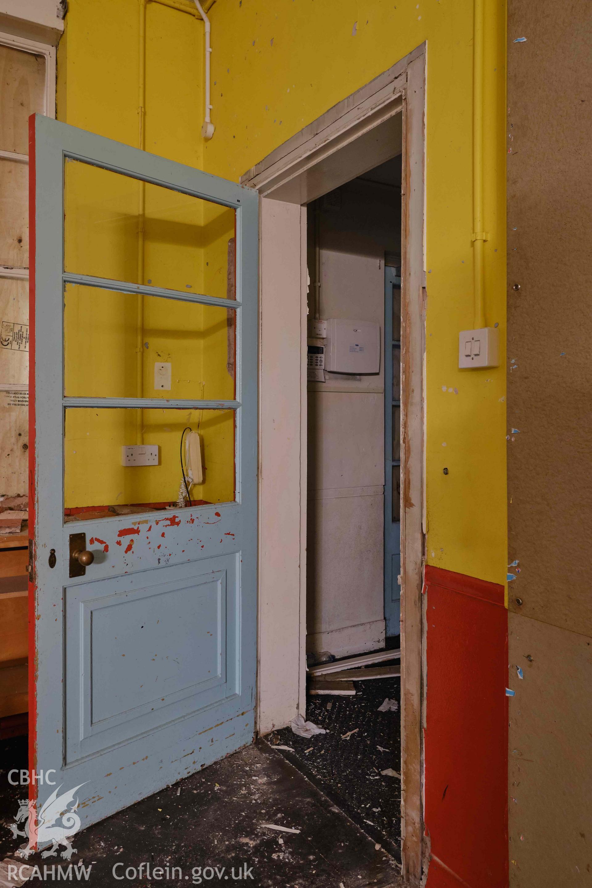 classroom 2, door to corridor looking N