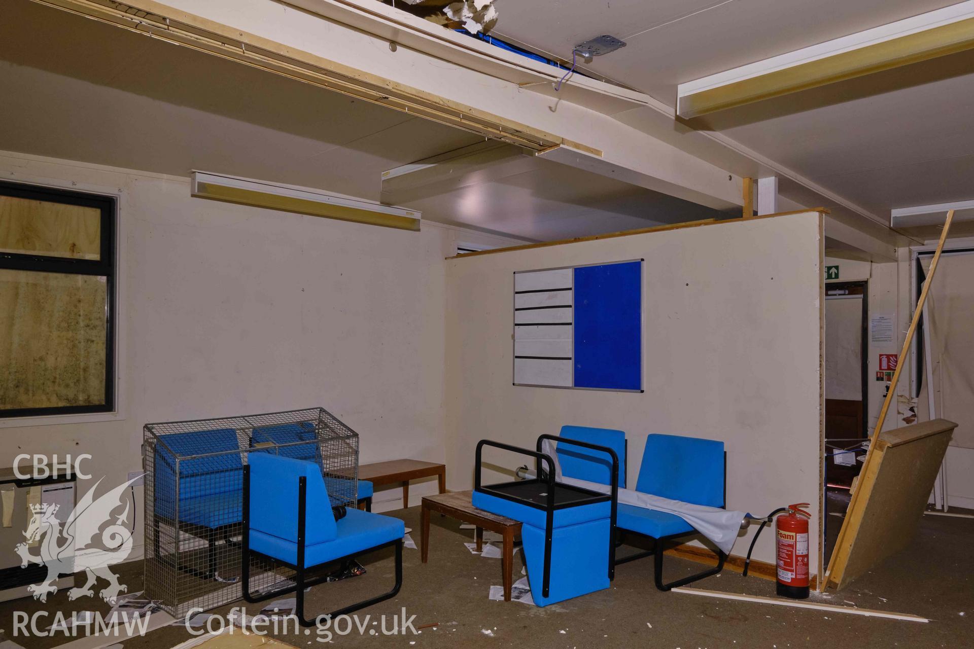 demountable interior looking SE