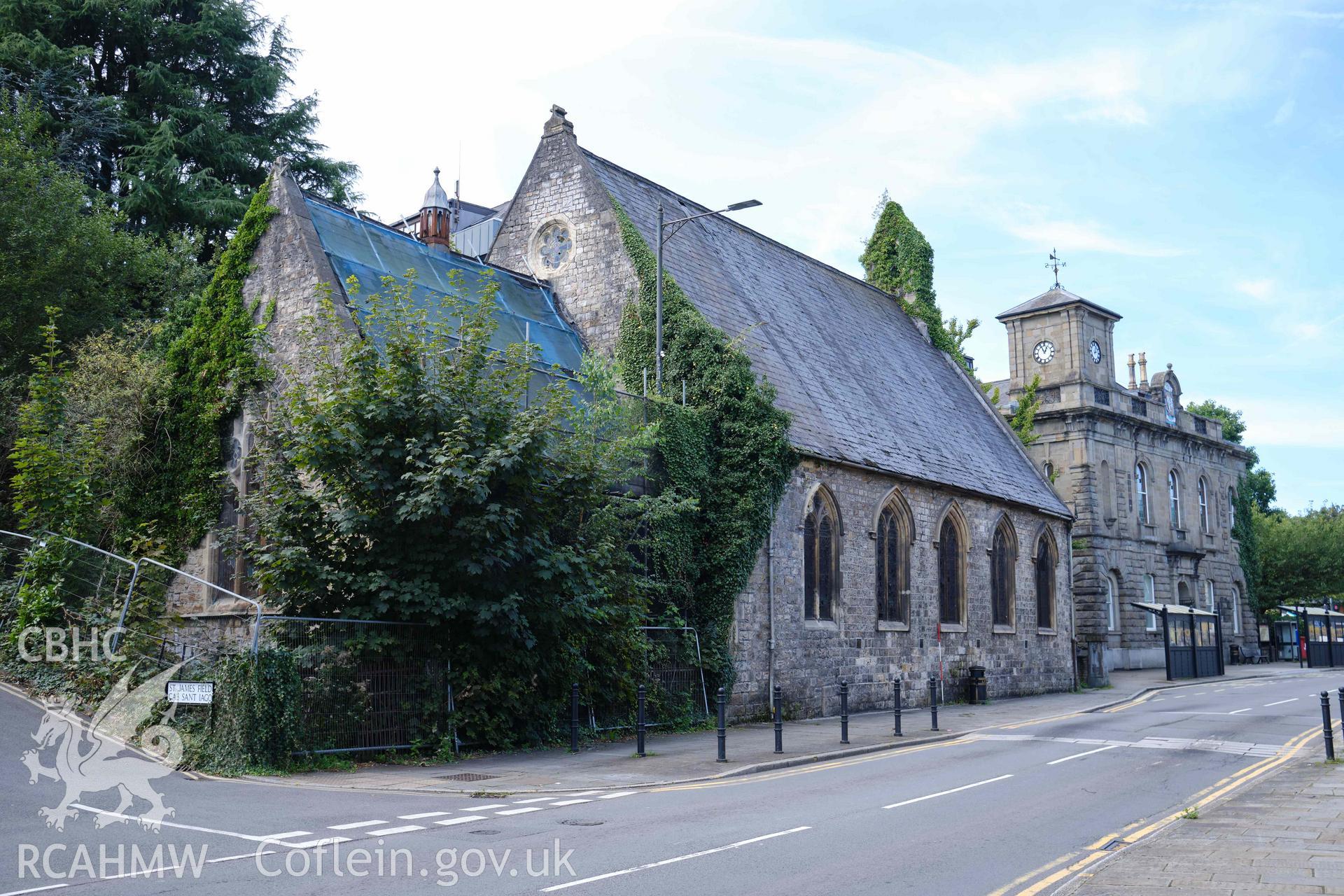 Exterior looking NW on Hanbury Road