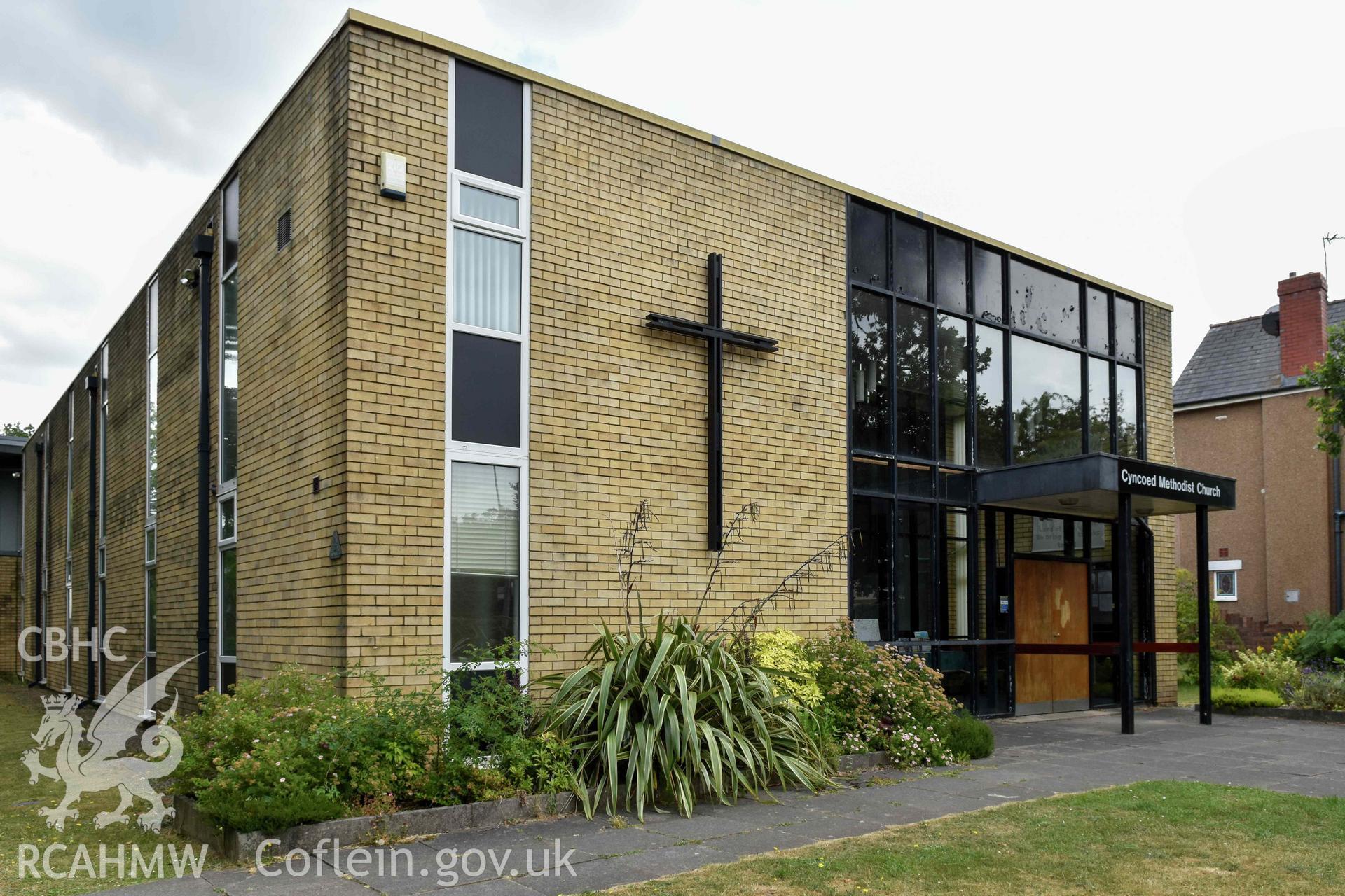 Cyncoed Methodist Church, exterior façade from the north-west