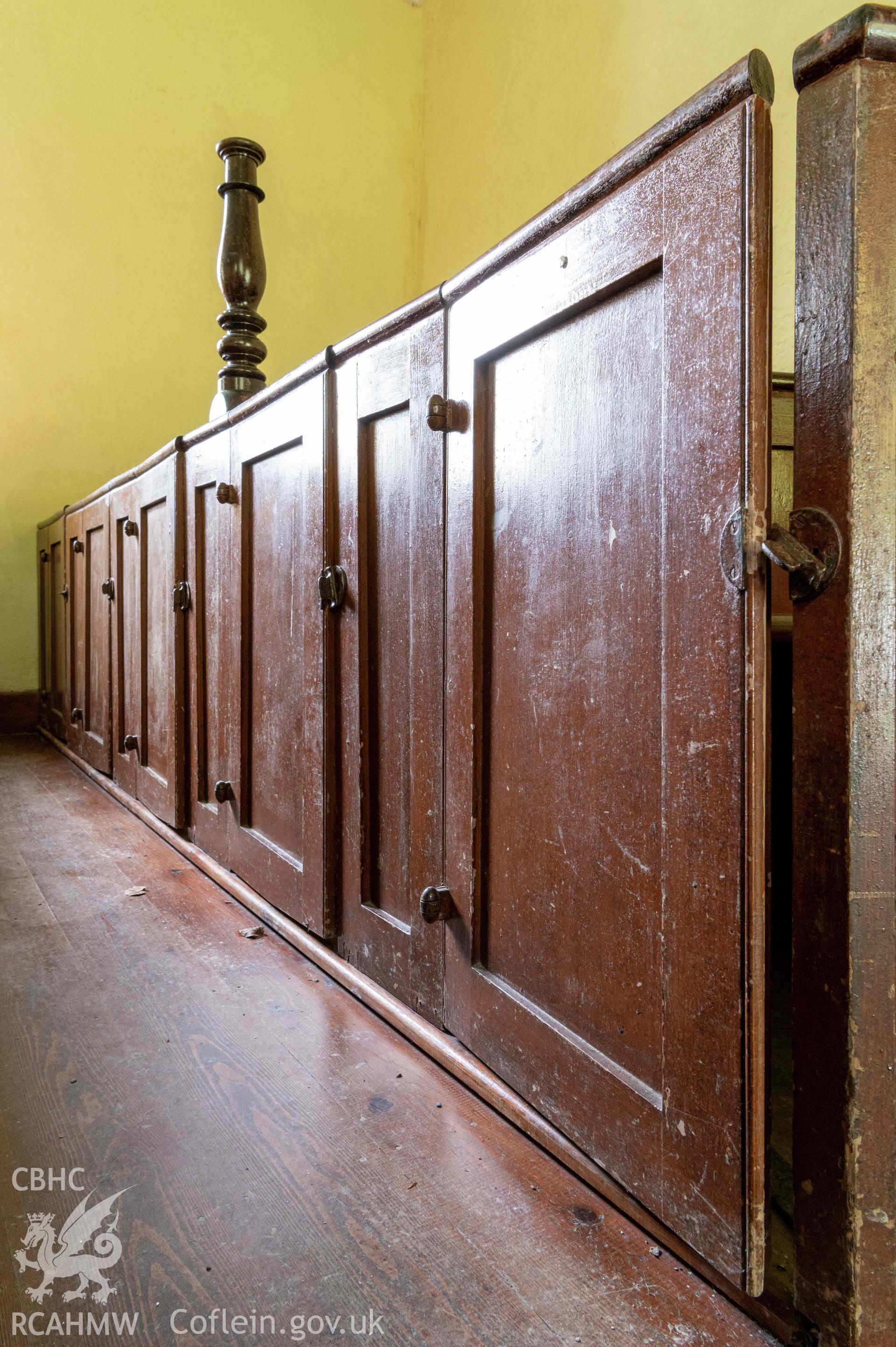 Soar-y-Mynydd, interior detail of doors to box pews