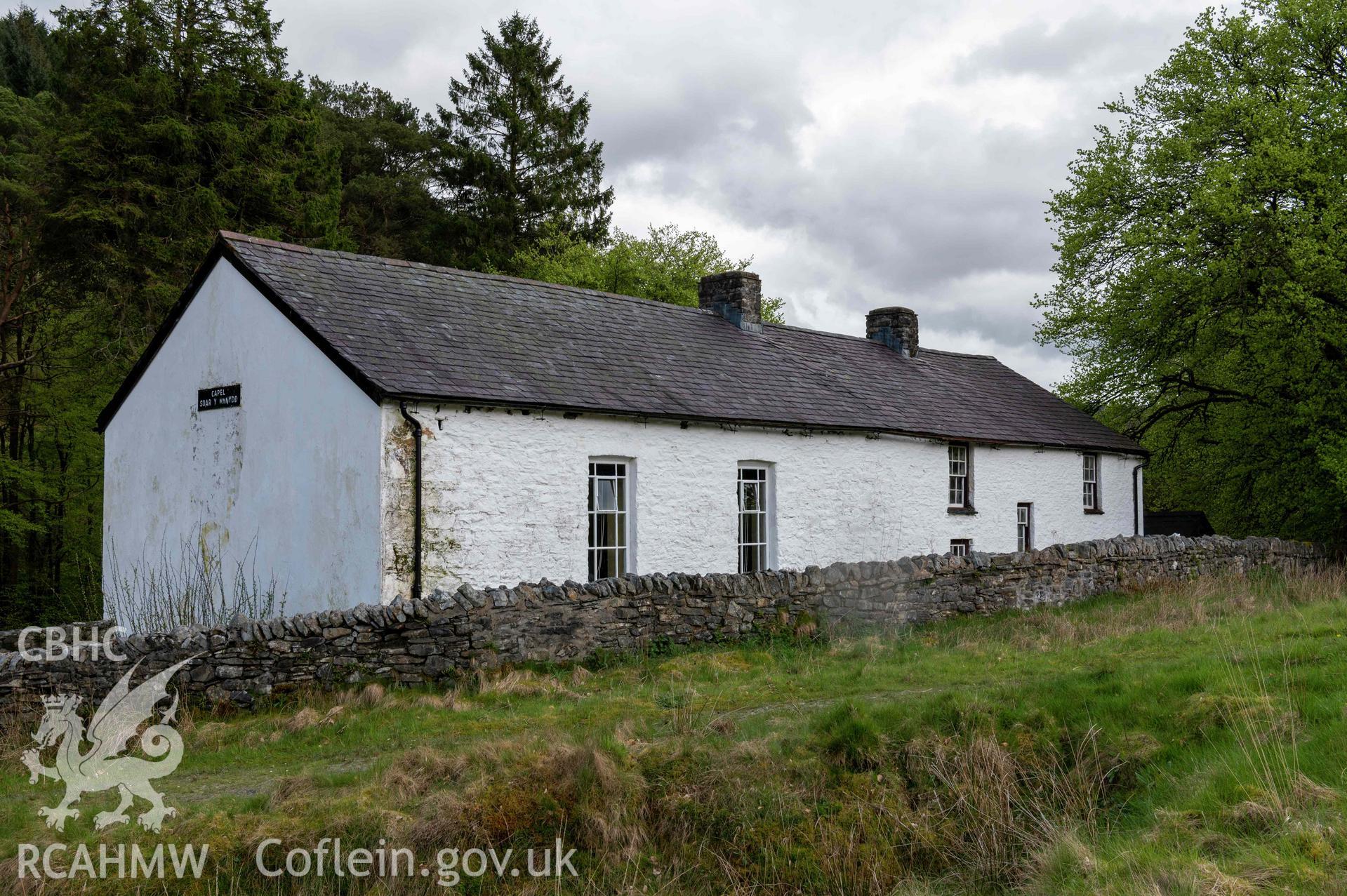 Soar-y-Mynydd, exterior chapel and chapel house from west