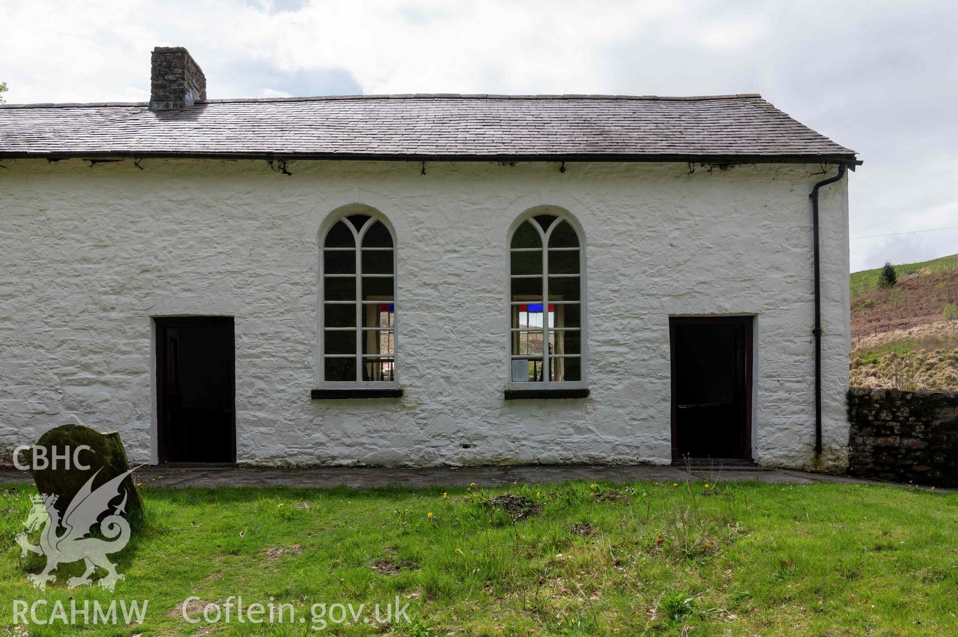 Soar-y-Mynydd, exterior façade of chapel from north-east