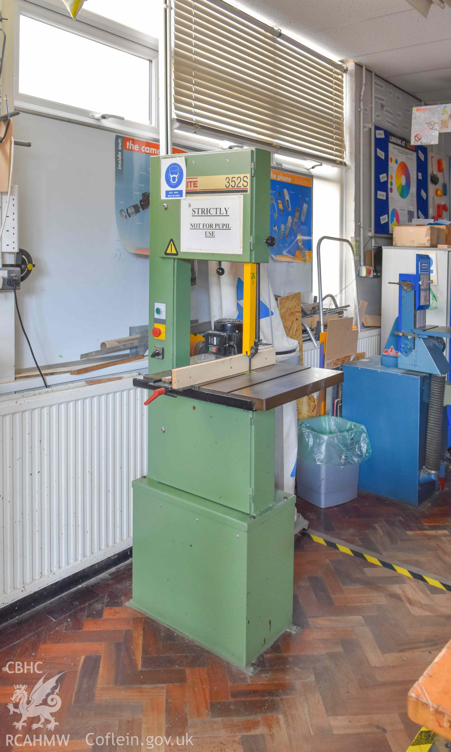 Fitzalan High School - DT Centre: View of heavy machinery in class DT2