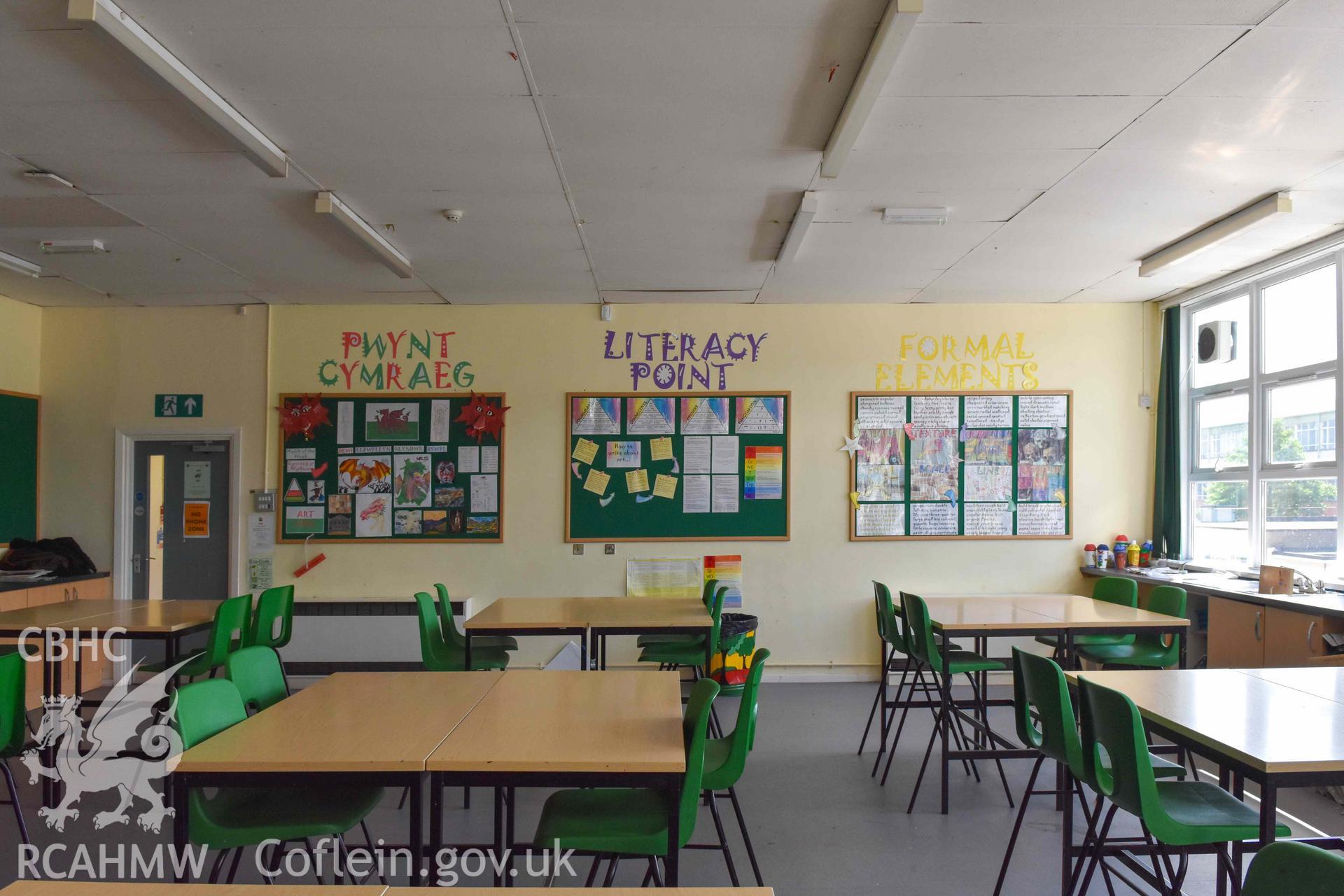 Fitzalan High School - Lower School: View of the door to art classroom L.25