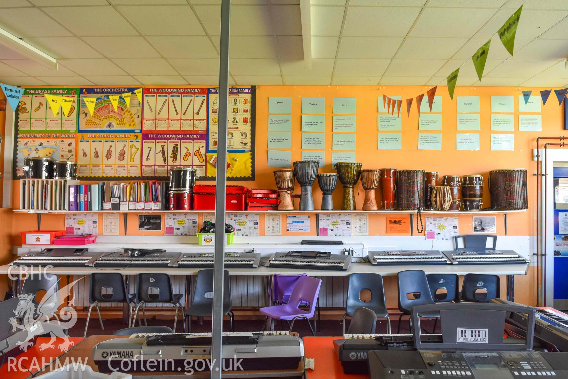 Fitzalan High School - Lower School: View of the music classroom, taken from North
