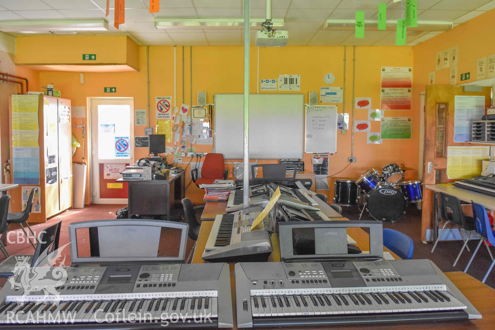 Fitzalan High School - Lower School: View of the music classroom, taken from West