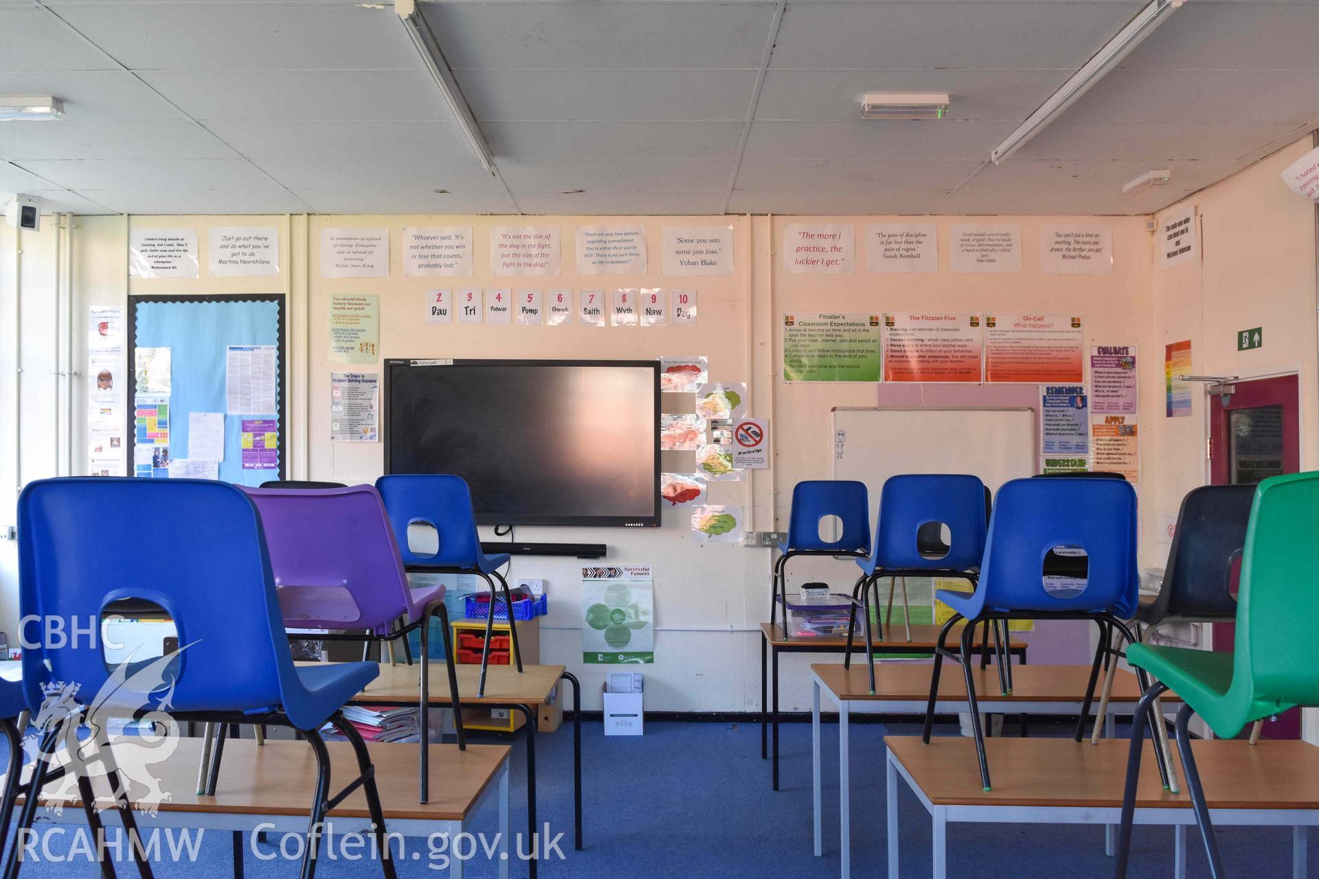 Fitzalan High School - Lower School: View from the rear of the history class, taken from West