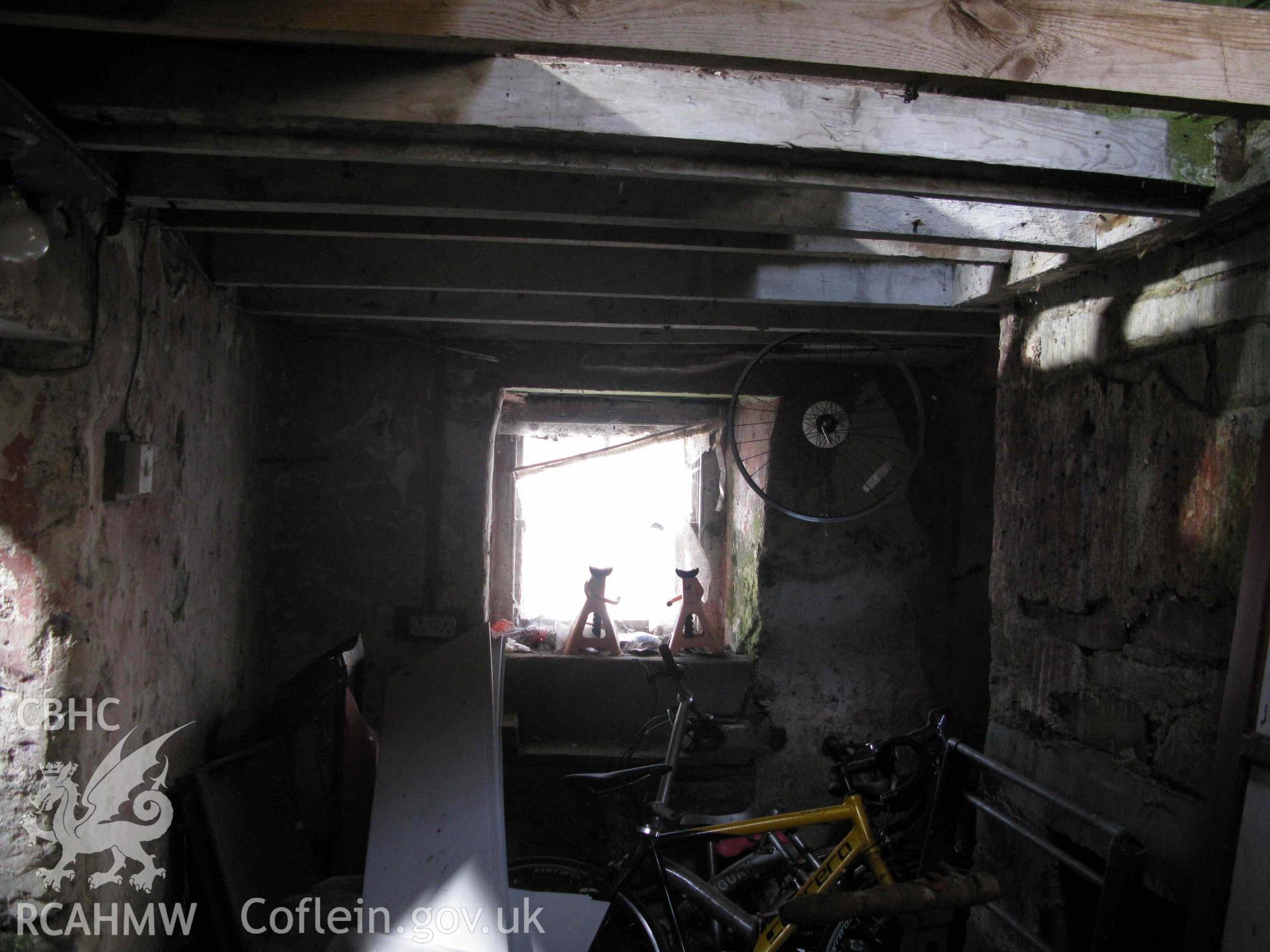 Internal view from a photographic survey of Cororion Cottage, Lôn Y Wern, Tregarth, carried out as part of planning conditions in 2024.