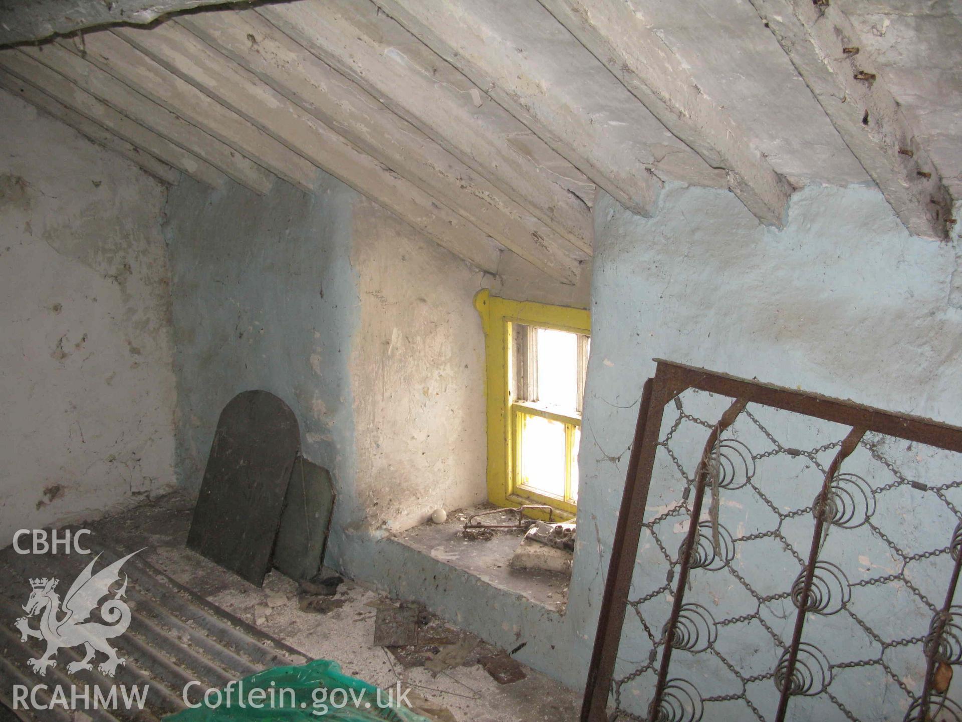 Internal view from a photographic survey of Cororion Cottage, Lôn Y Wern, Tregarth, carried out as part of planning conditions in 2024.