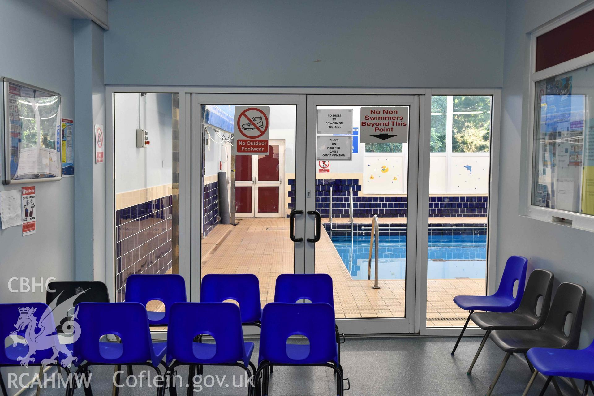 Fitzalan High School - Pool Block: Detailed view of the sign for the Ayland Centre, taken from East