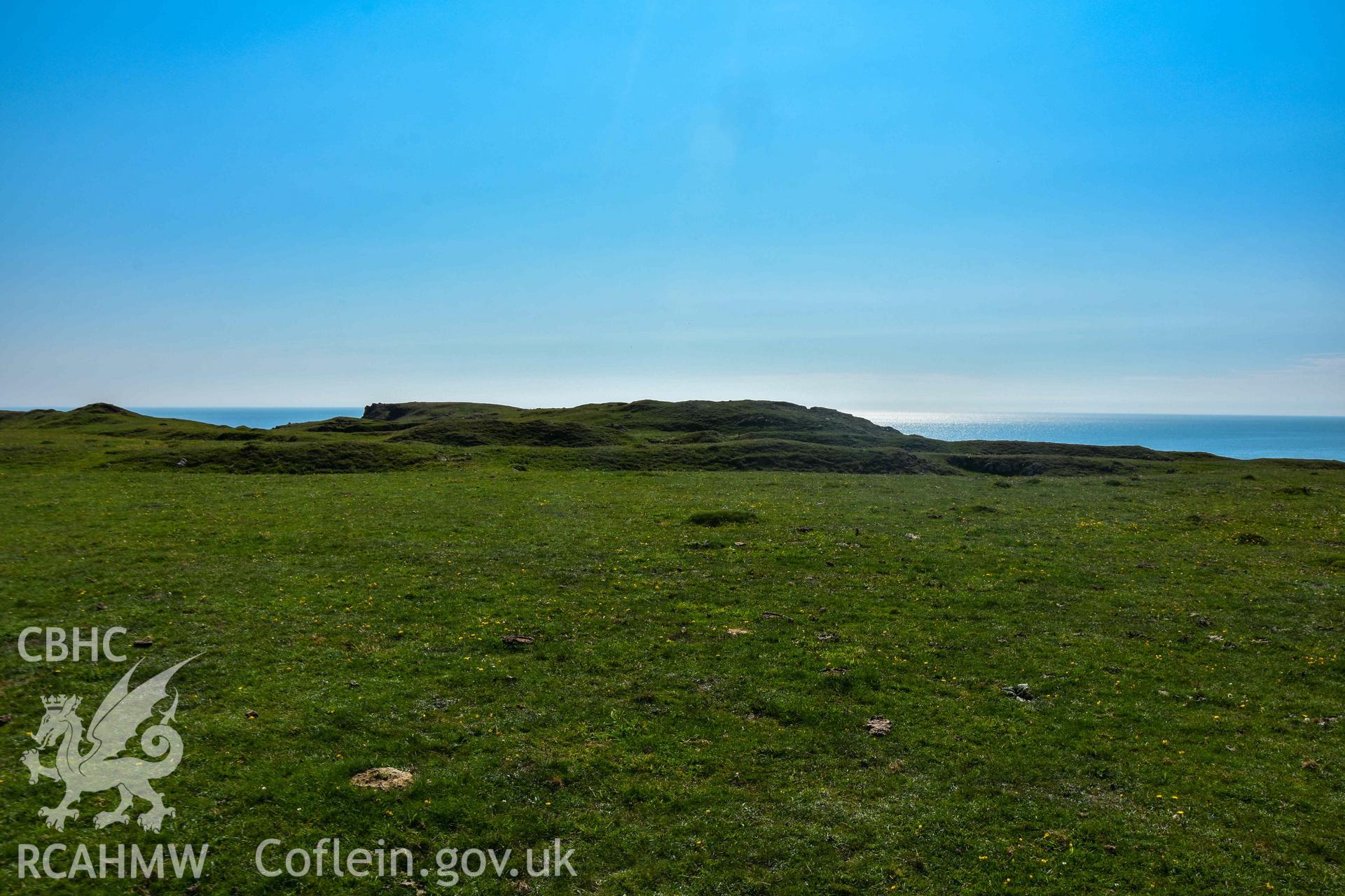 View looking southwest to the fort's defences.