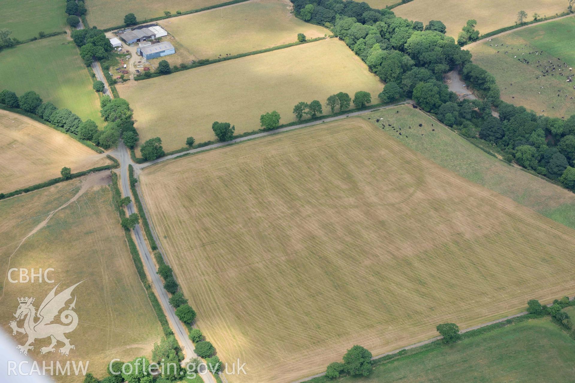 RCAHMW colour oblique aerial photograph of Southfield enclosure taken on 11 July 2018 by Toby Driver