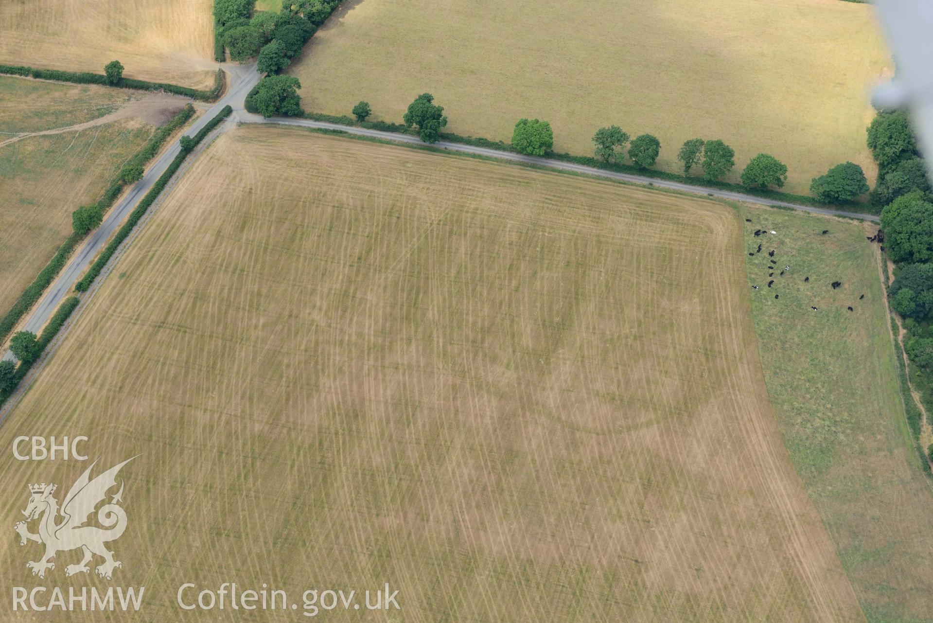 RCAHMW colour oblique aerial photograph of Southfield enclosure taken on 11 July 2018 by Toby Driver