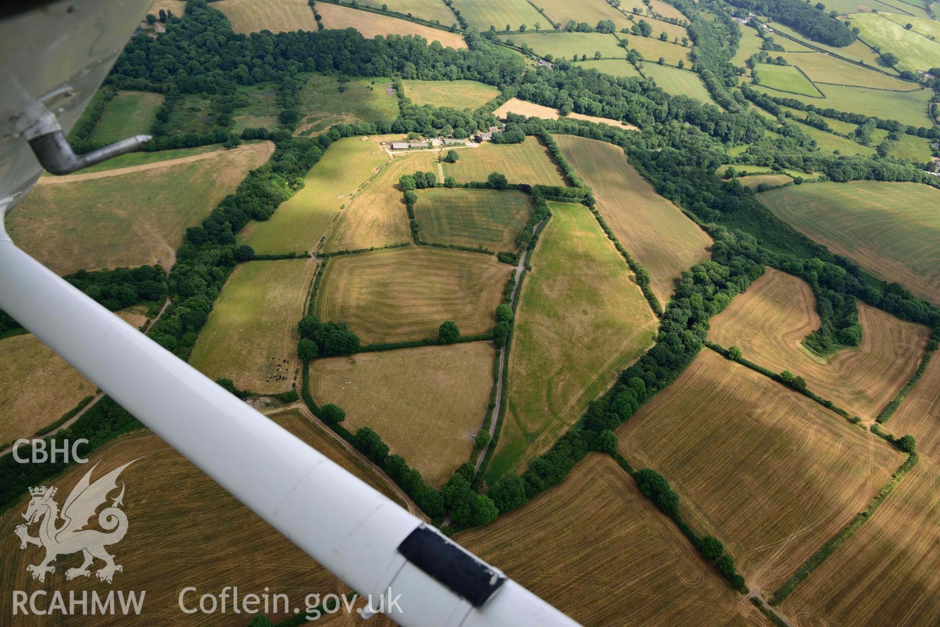 RCAHMW colour oblique aerial photograph of Walton Mill Rath taken on 11 July 2018 by Toby Driver