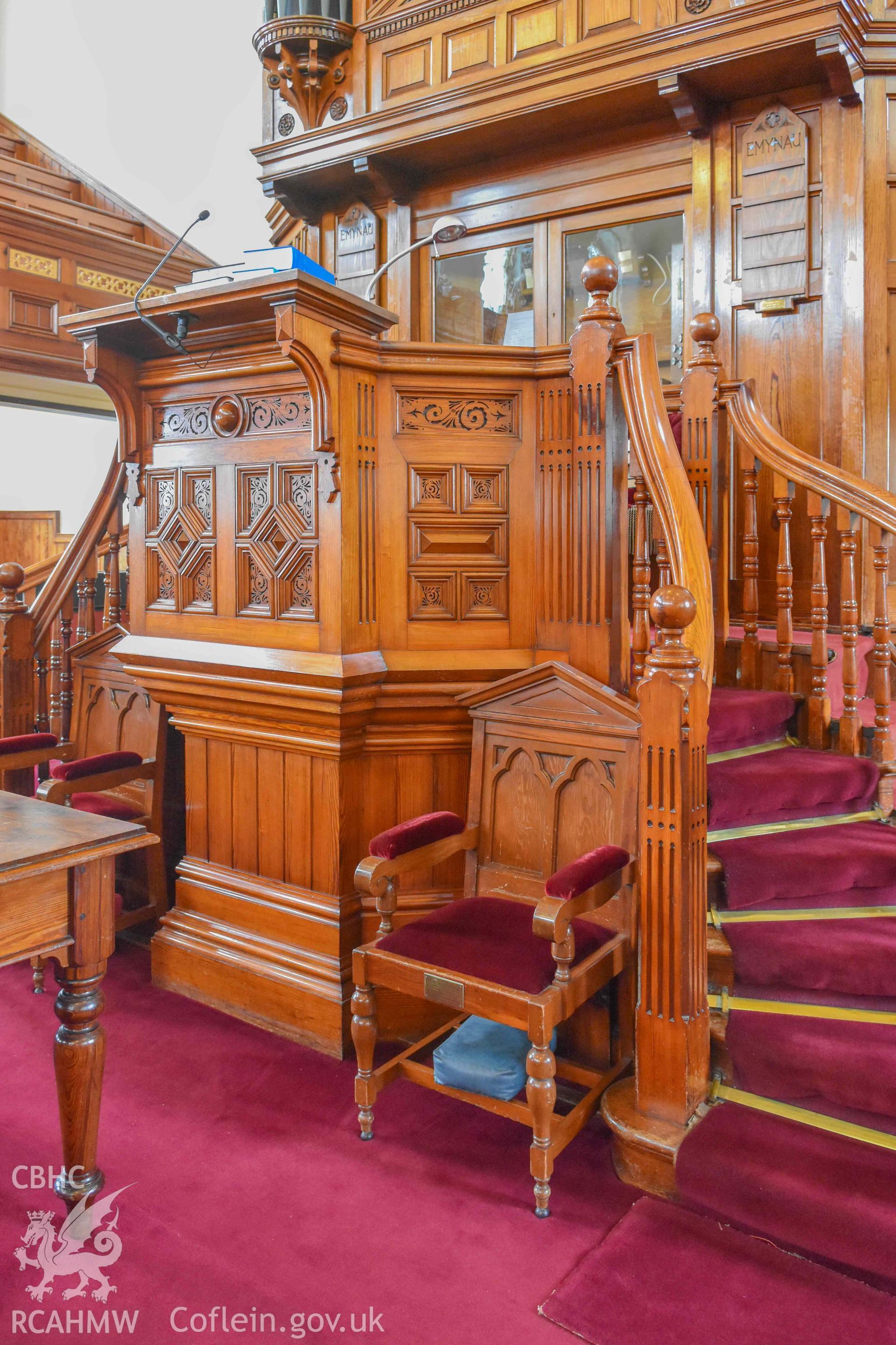 Ebeneser Methodist Chapel - Detailed view of the altar, taken from North-West