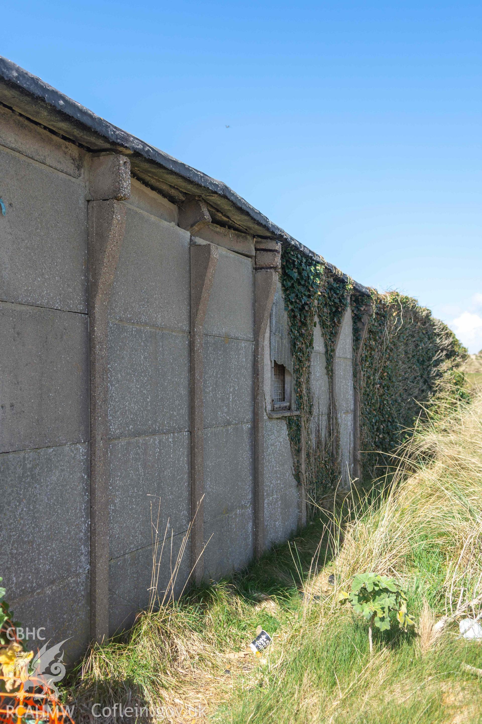View of the Eastern wall of the hut, taken from South-East