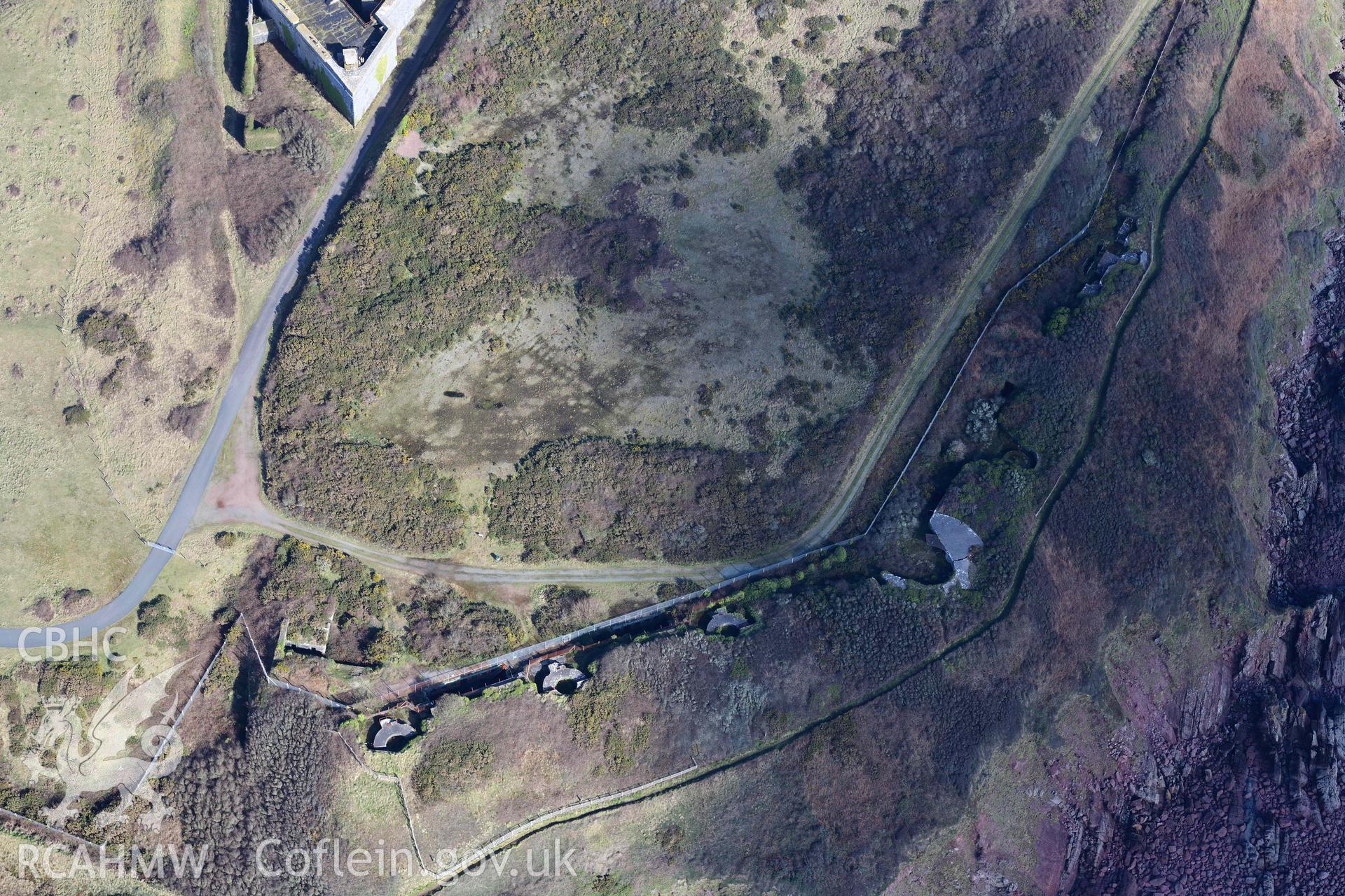 RCAHMW colour oblique aerial photograph of Fort Hubberston taken on 4 March 2022 by Toby Driver ((SM890054)