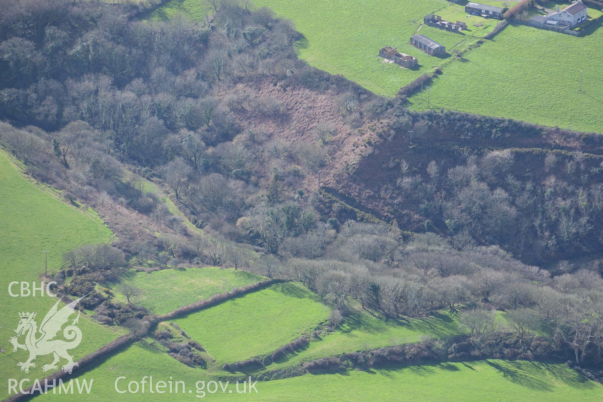 RCAHMW colour oblique aerial photograph of Woodlands Rath taken on 4 March 2022 by Toby Driver ((SM854117)