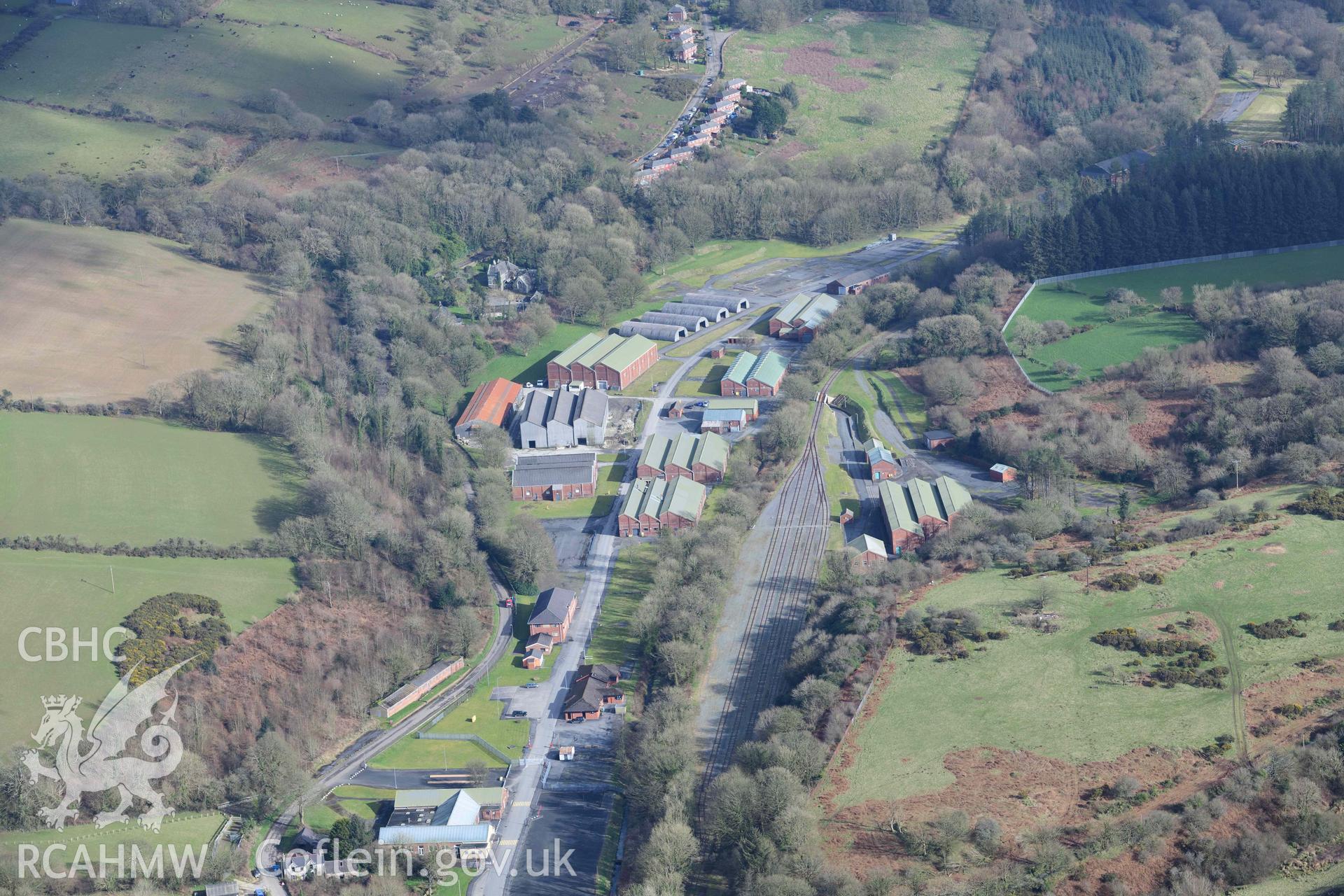 RCAHMW colour oblique aerial photograph of Trecwn military site, from the W taken on 4 March 2022 by Toby Driver ((SM972325)