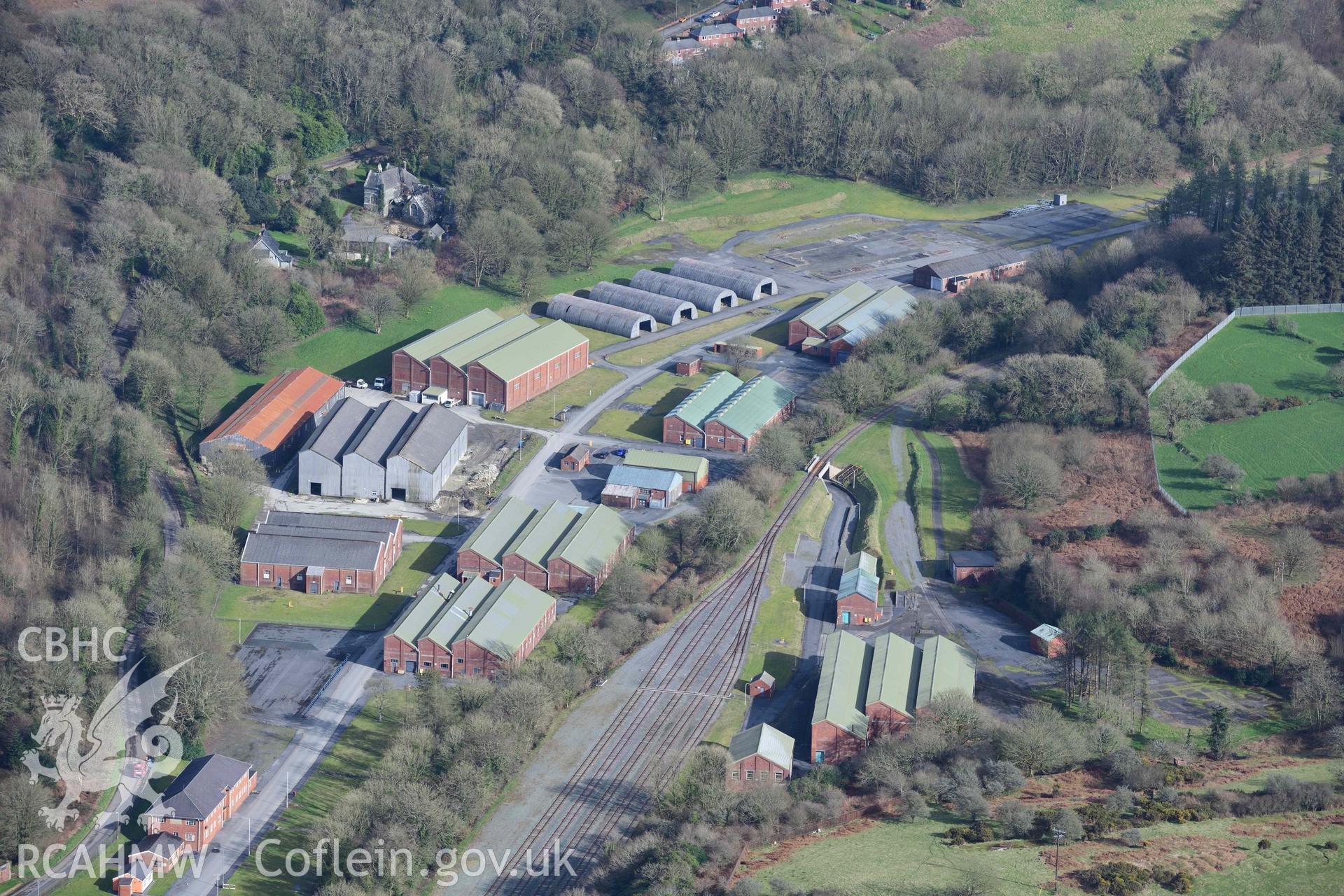 RCAHMW colour oblique aerial photograph of Trecwn military site, from the W taken on 4 March 2022 by Toby Driver ((SM972325)