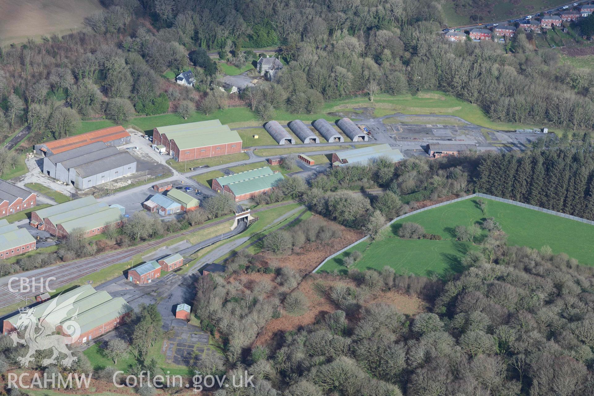 RCAHMW colour oblique aerial photograph of Trecwn military site, from the SW taken on 4 March 2022 by Toby Driver ((SM972325)