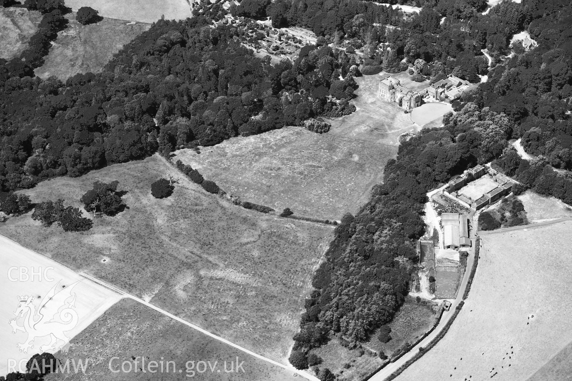 RCAHMW oblique aerial photograph of Picton Castle and garden taken on 9 July 2018 by Toby Driver