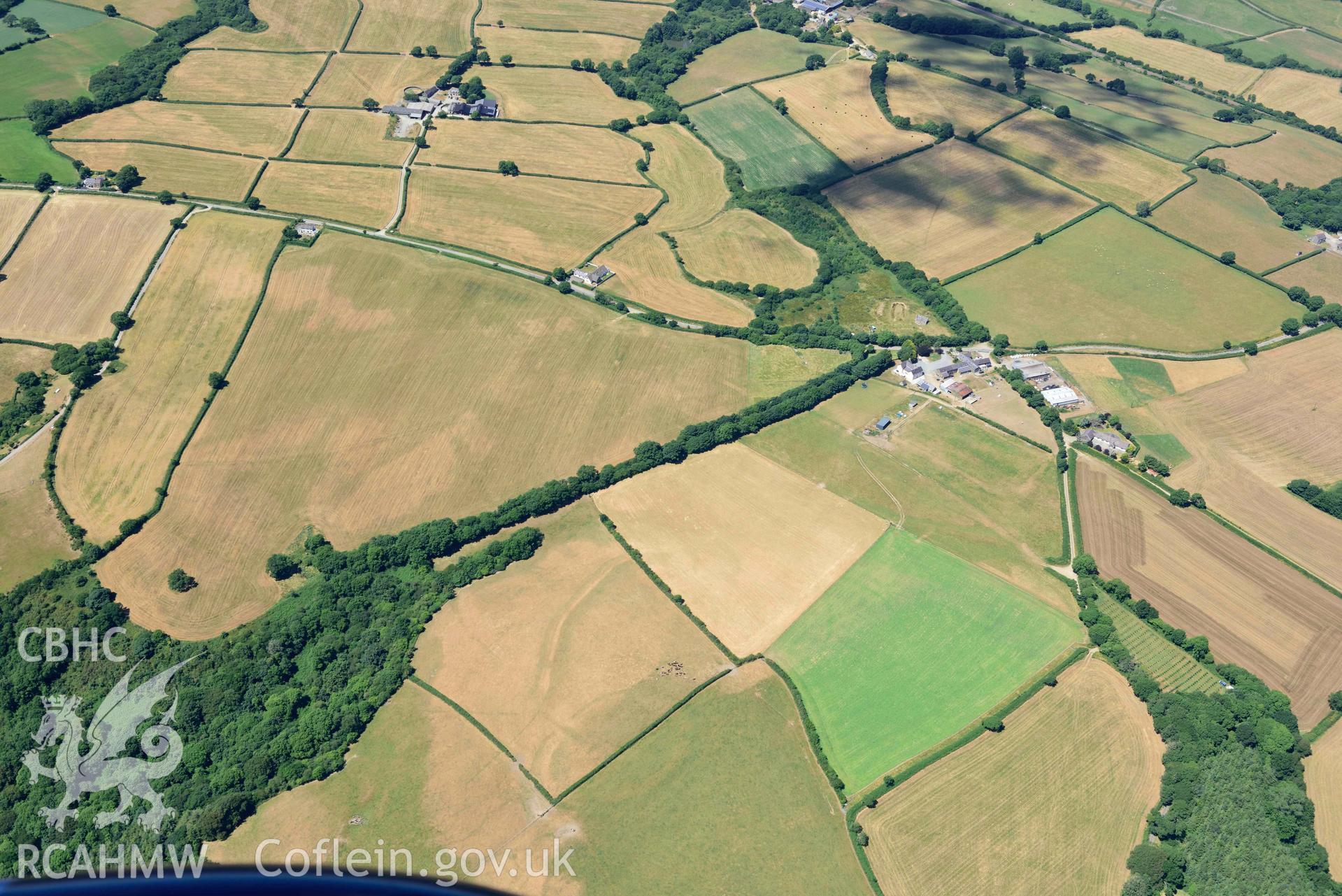 RCAHMW colour oblique aerial photograph of Broadway taken on 9 July 2018 by Toby Driver