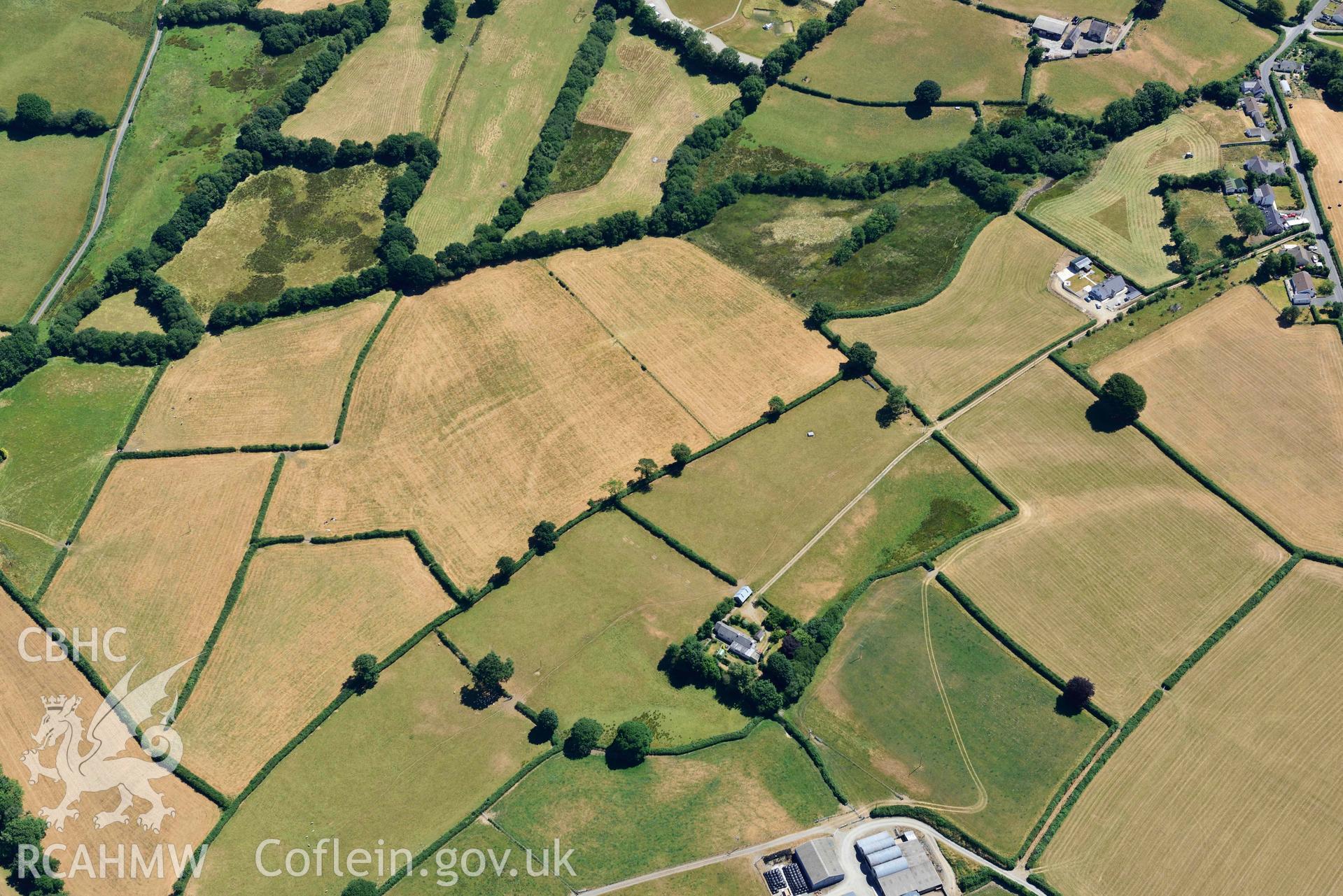 RCAHMW colour oblique aerial photograph of Glynricked fawr taken on 9 July 2018 by Toby Driver