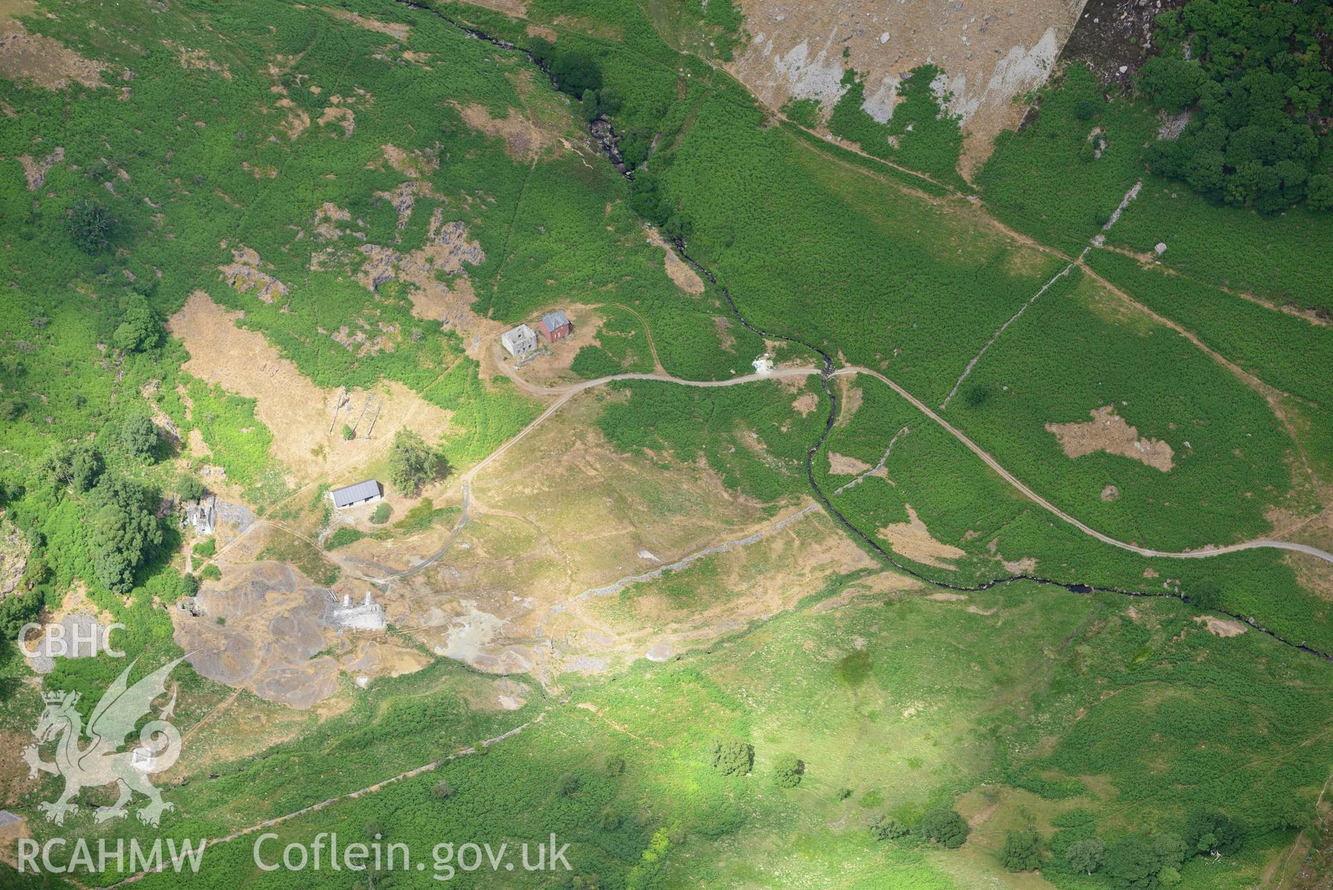 RCAHMW colour oblique aerial photograph of  Cwm Elan Mine Complex taken on 9 July 2018 by Toby Driver