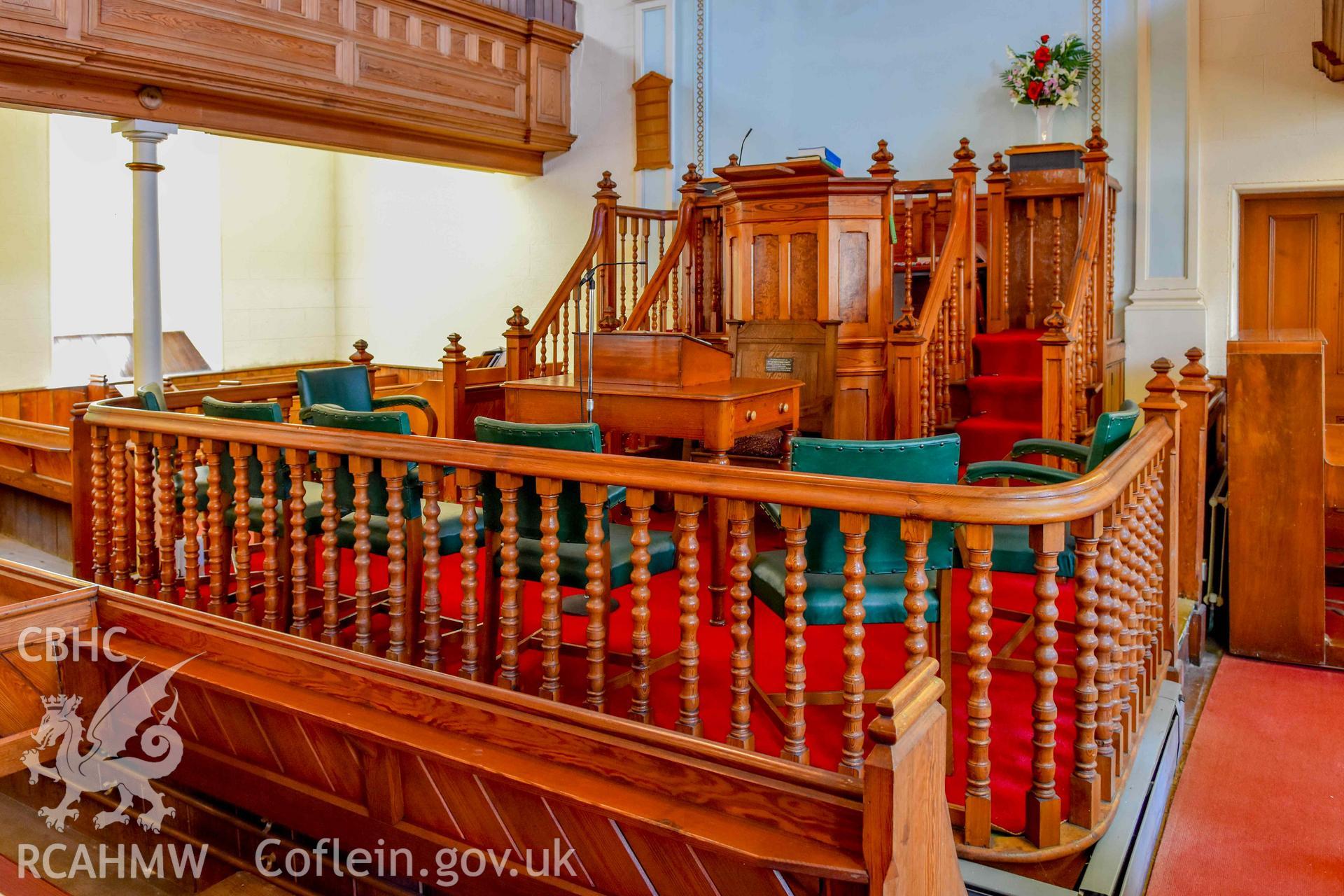 Judah Welsh Baptist Church - View of the altar and pulpit, taken from North-East