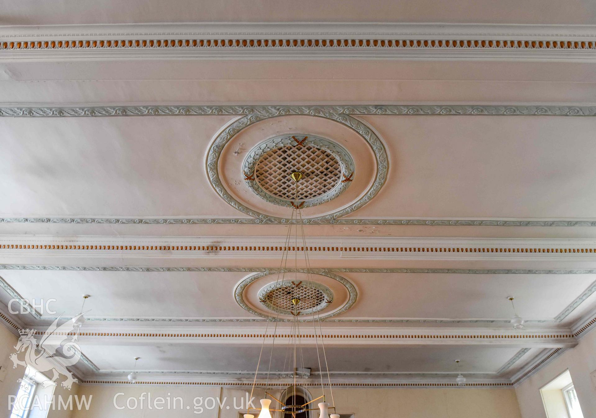 Judah Welsh Baptist Church - View of the church ceiling, taken from West